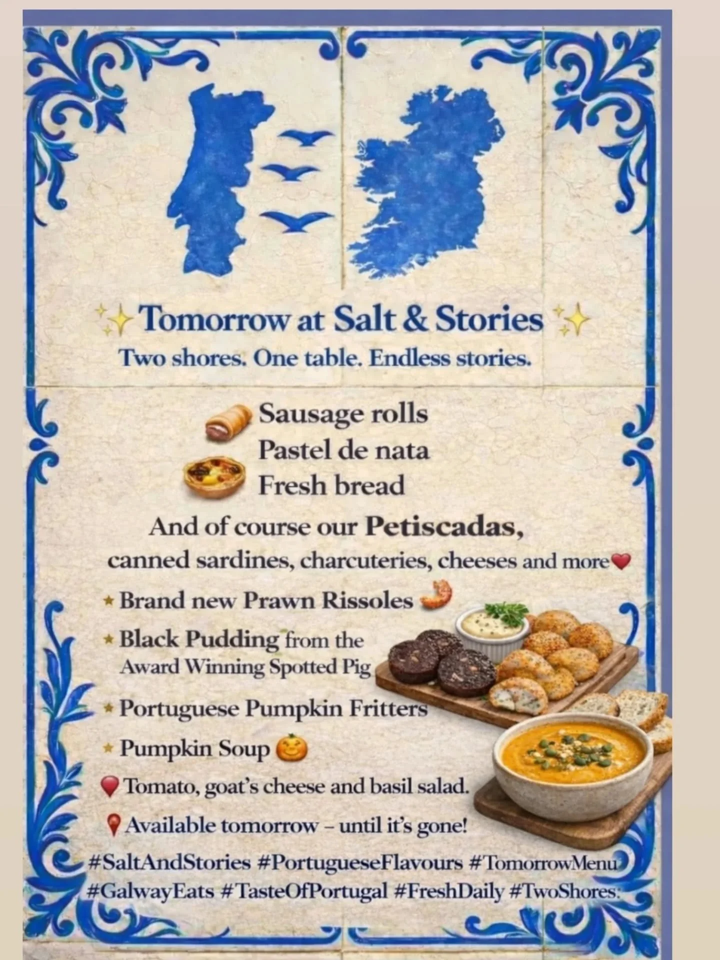 Tomorrow at @salt_n_stories 
📍Open from 8.30am to 5.30pm
Come over for a visit 😊

#HeadfordTown