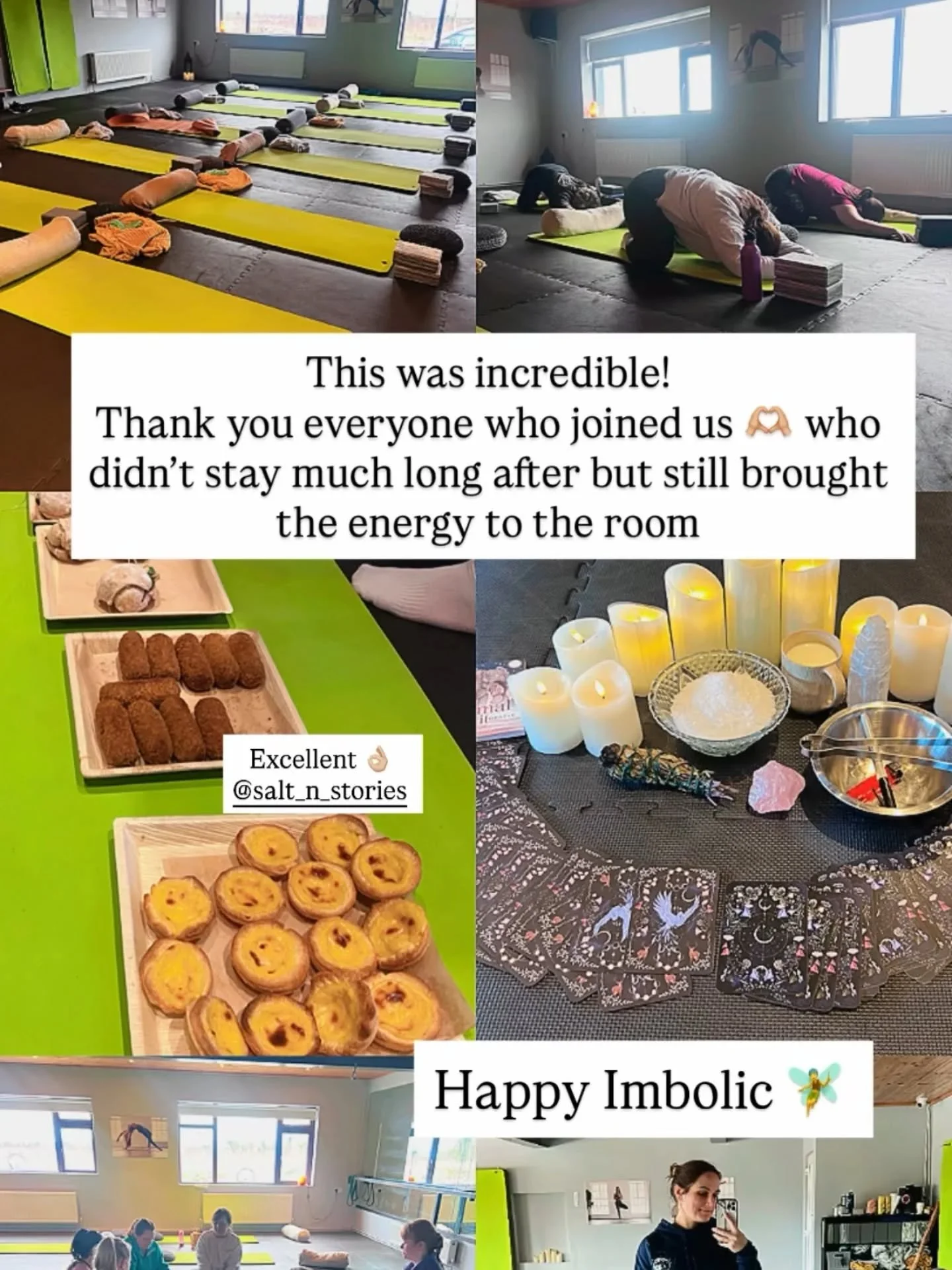 Imbolc day 🌿

A celebration of light returning, new beginnings, and coming together.
We&rsquo;re honoured that Ann Yoga Wellbeing chose Salt &amp; Stories to cater for this special Imbolc gathering where food is shared and stories unfold 🤍