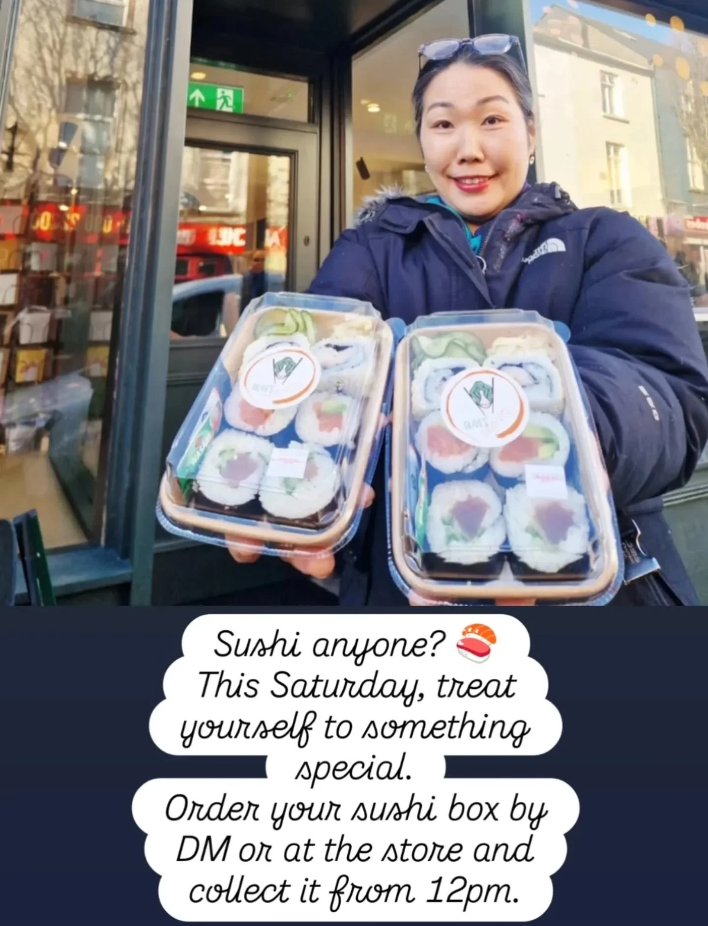 Sushi anyone? 🍣
This Saturday, treat yourself to something special.
Order your sushi box by DM or at the store and collect it from 12pm on Saturday.