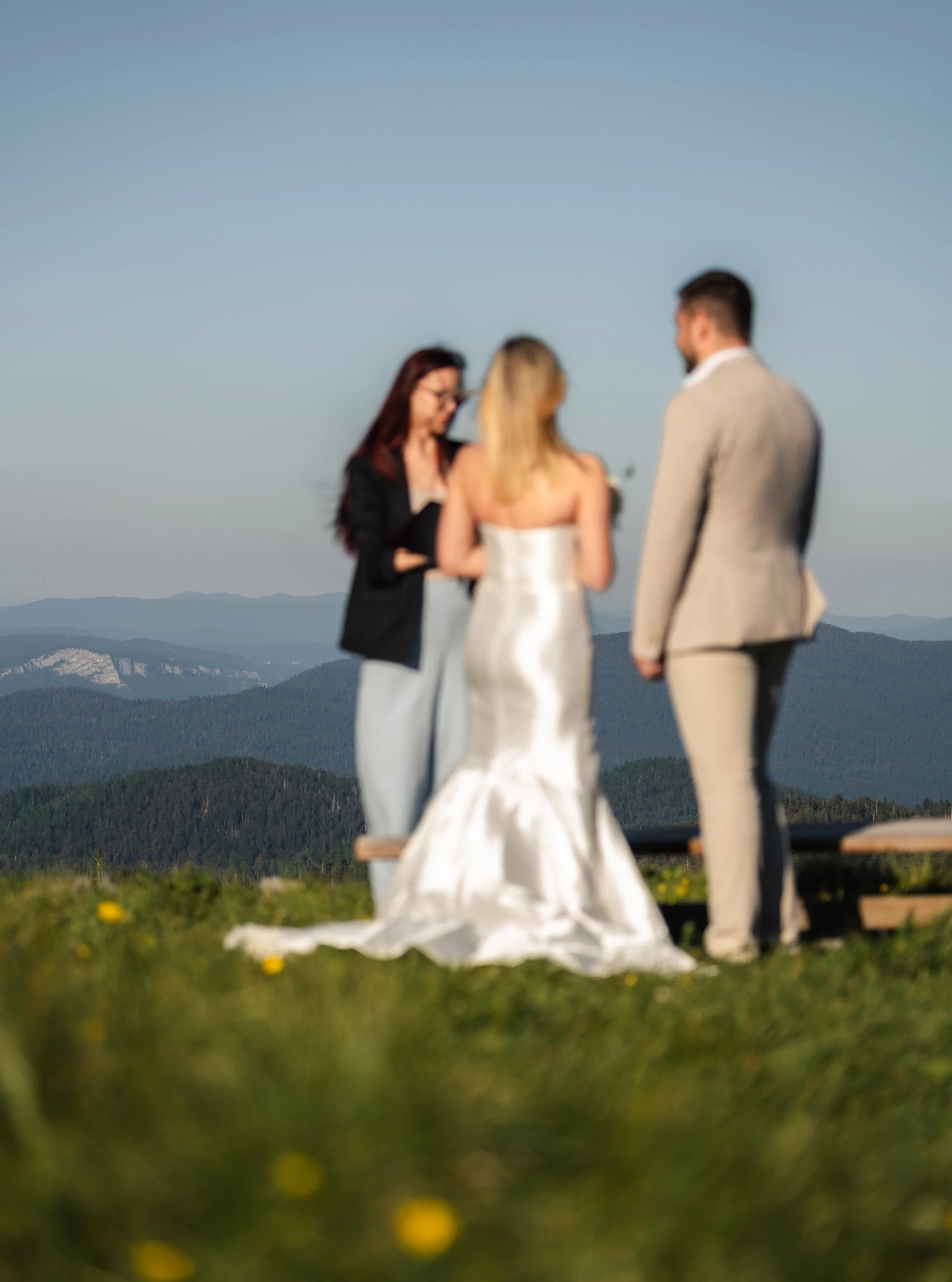 A special kind of "I do.", but something fully natural to them.

We climbed a mountain, my first climb, but they can't even count them anymore.
We reached a place where the only wedding guest was - silence! ✨

It was otherworldly! 
Their lo