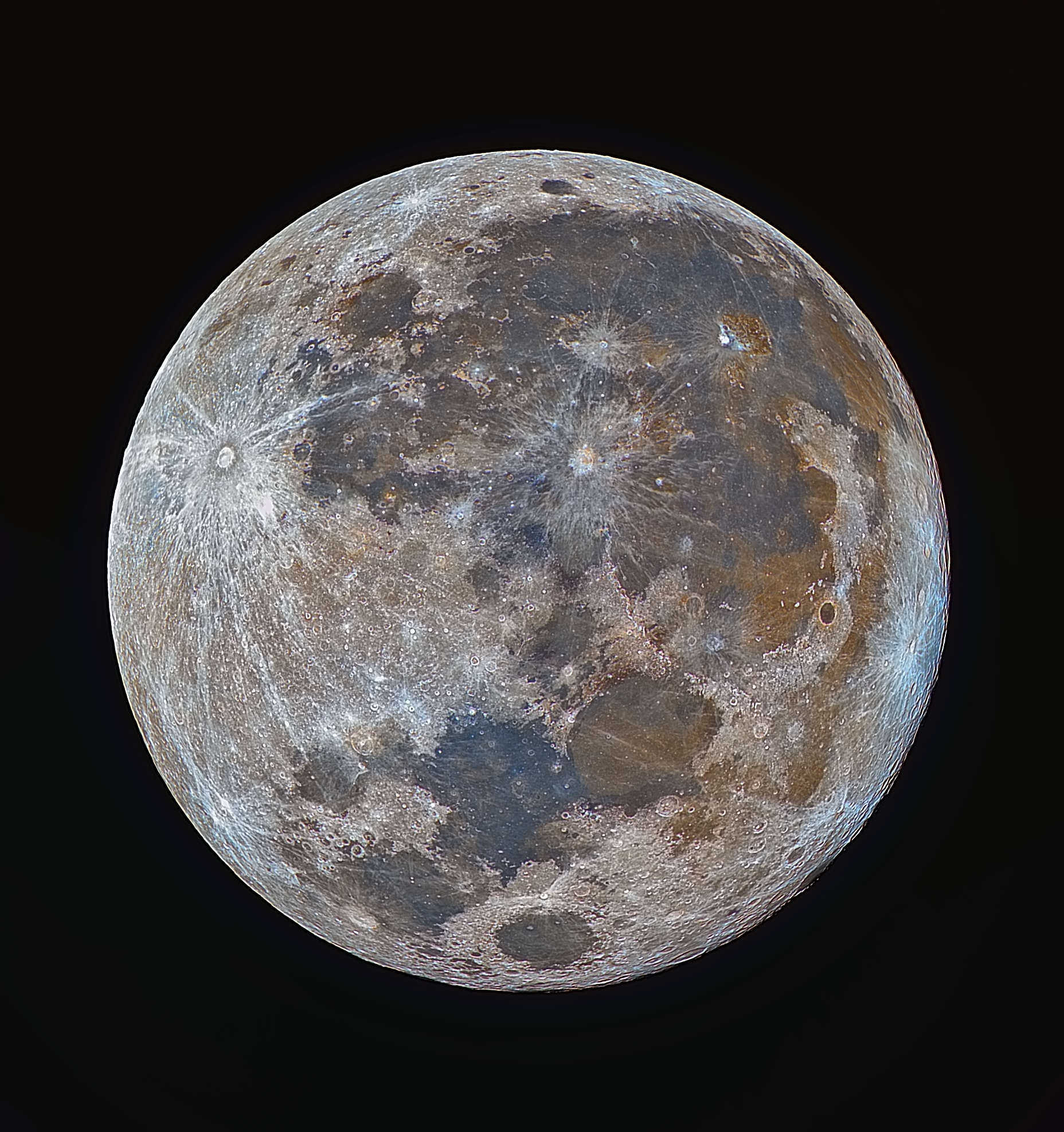 Close-up of the moon's surface showing detailed craters and mountain ranges against a black space background.