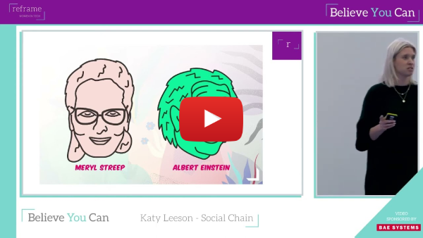 Katy Leeson at the Reframe Women in Tech Conference