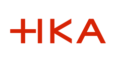 Das Bild zeigt das Hekla-Logo in Rot auf schwarzem Hintergrund.