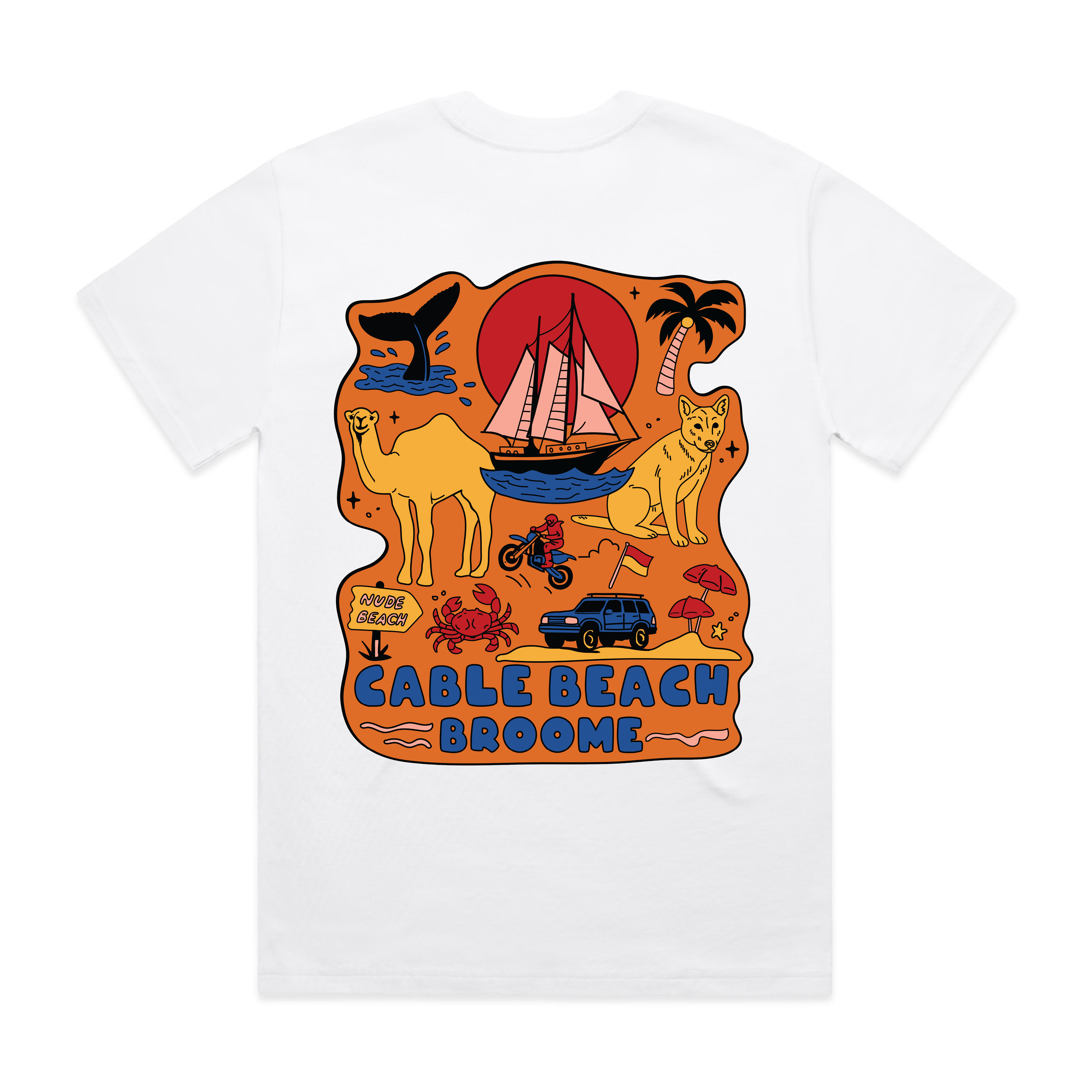 Cable Beach Tee White Back.png