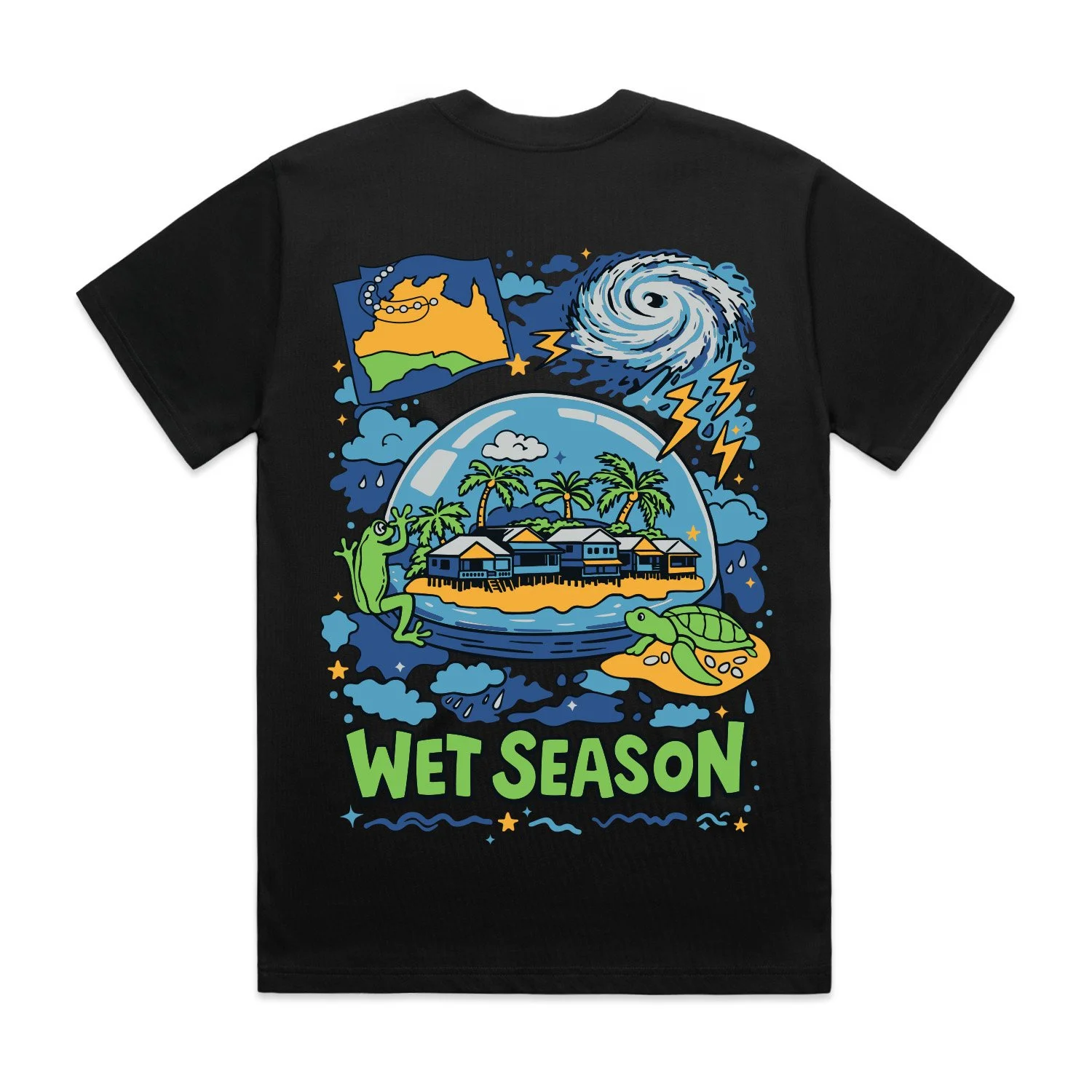 Mens Wet Season Tee - Black