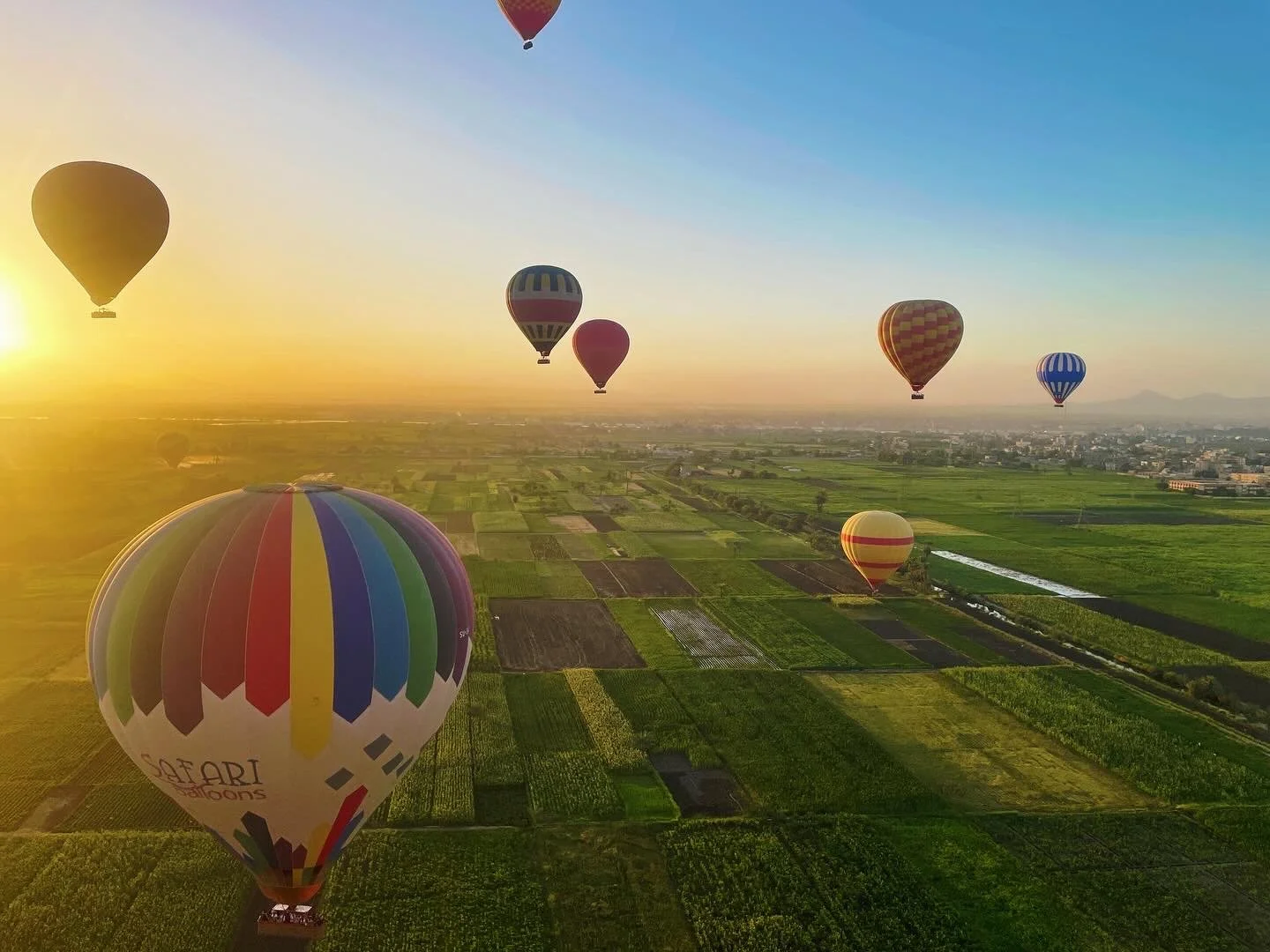 Hot air-balloon trip