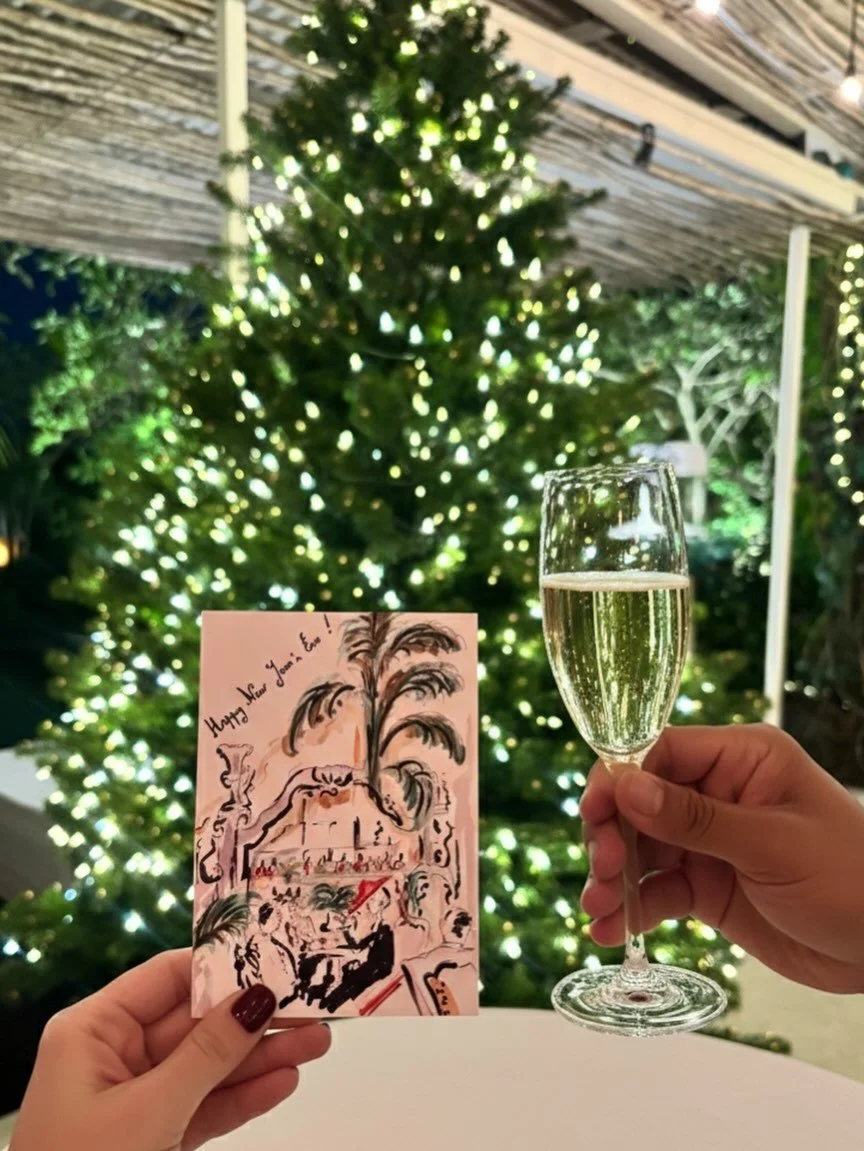 Back to Happy New Year 🪩
Custom New Year cards, hand-illustrated for Opia Bali.
Because January can still feel like a celebration. 💋