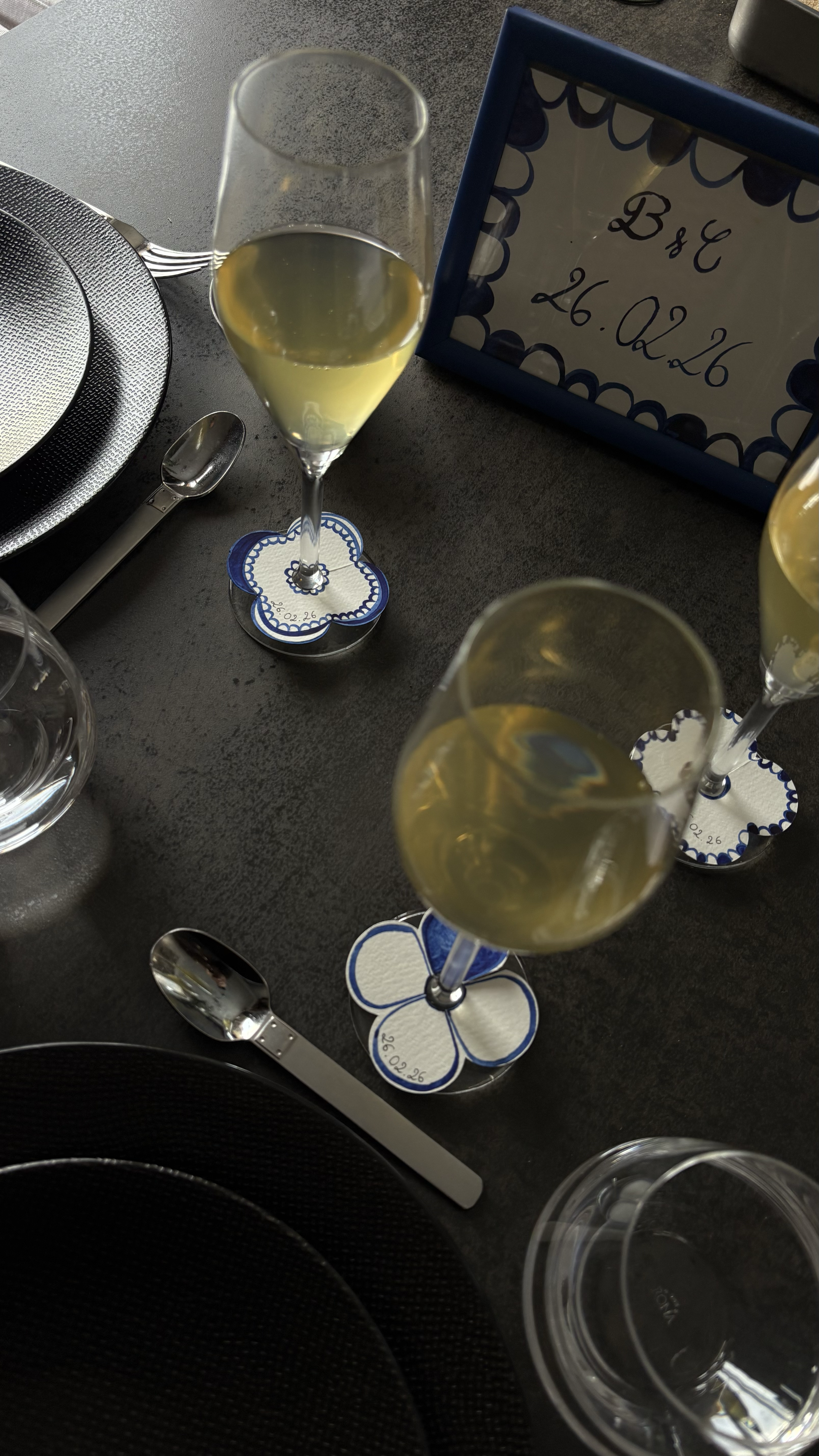 Hand-painted watercolor stationery for bespoke elegant tables and receptions.