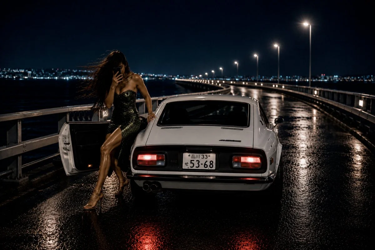 21 A CAR ON A BRIDGE 
A virtual halllucination persuades Walker to travel to Tokyo.