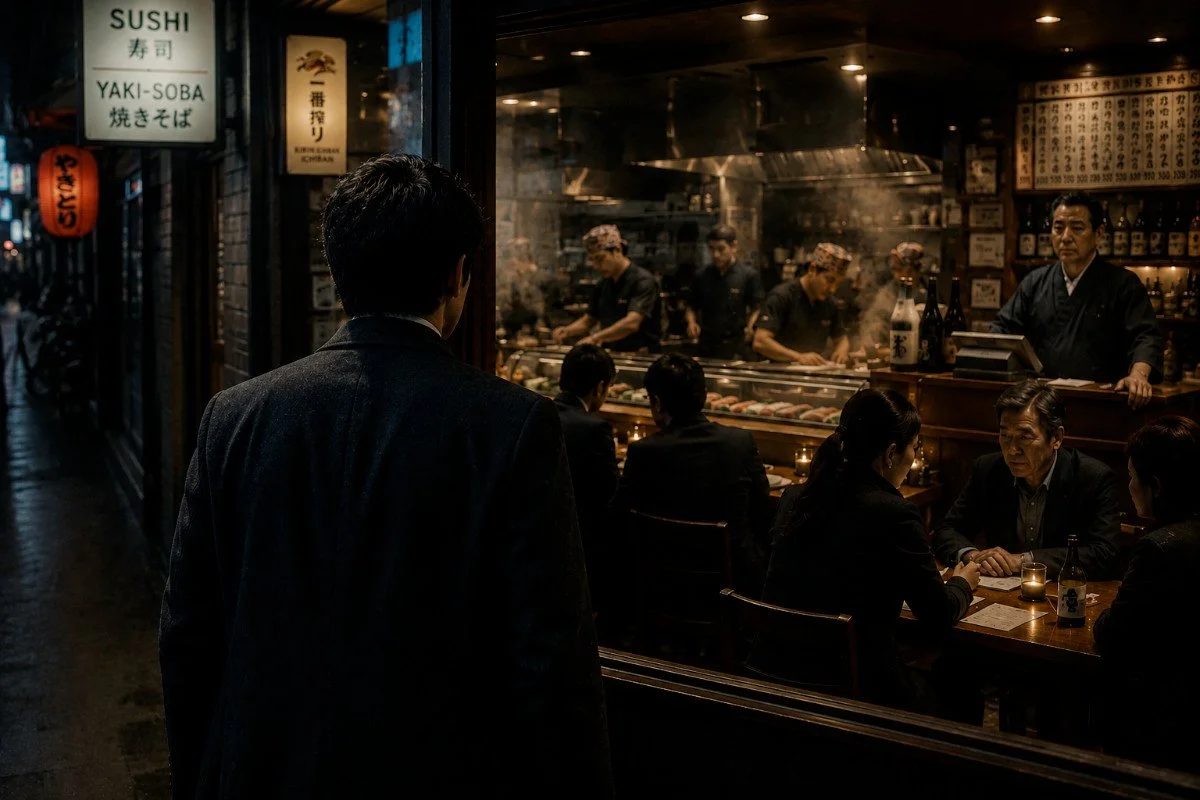 18 UTARO 
Walker stakes out a Japanese restaurant, waiting for Mu.