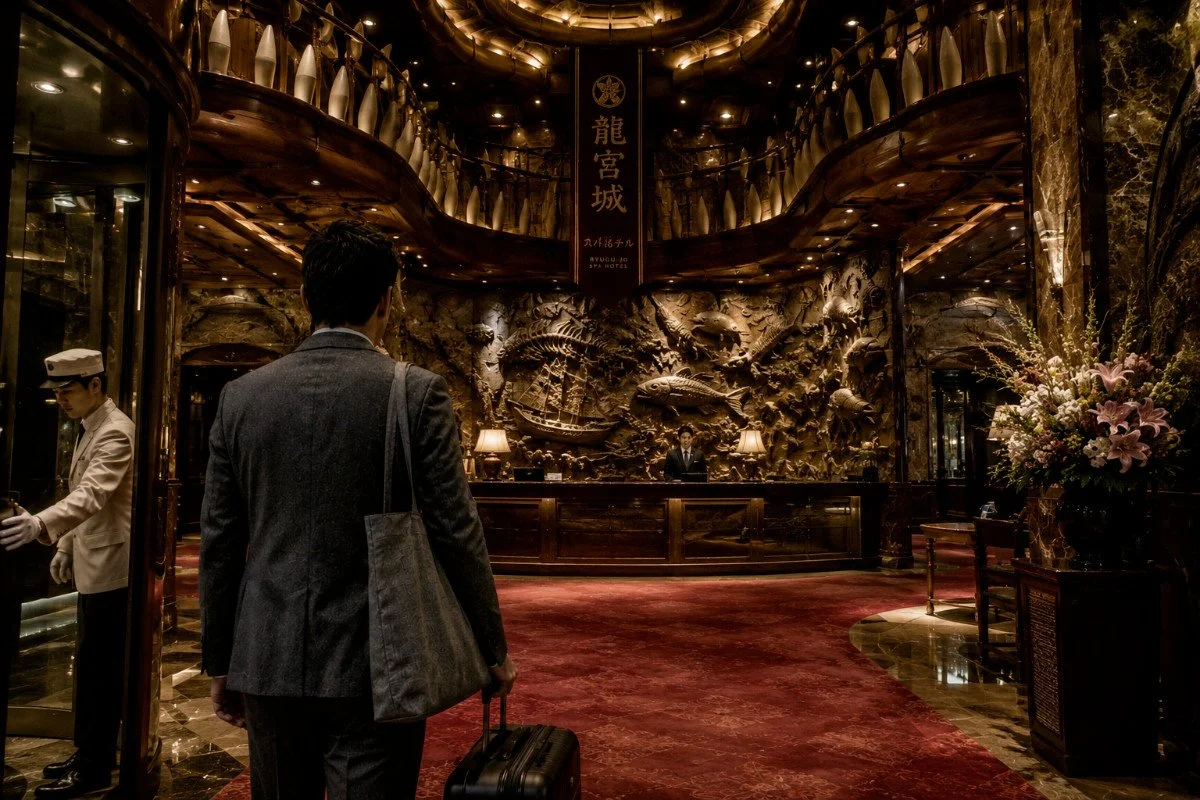 24 RYUGU-JO 
Walker meets his real employer at a Tokyo hotel. 