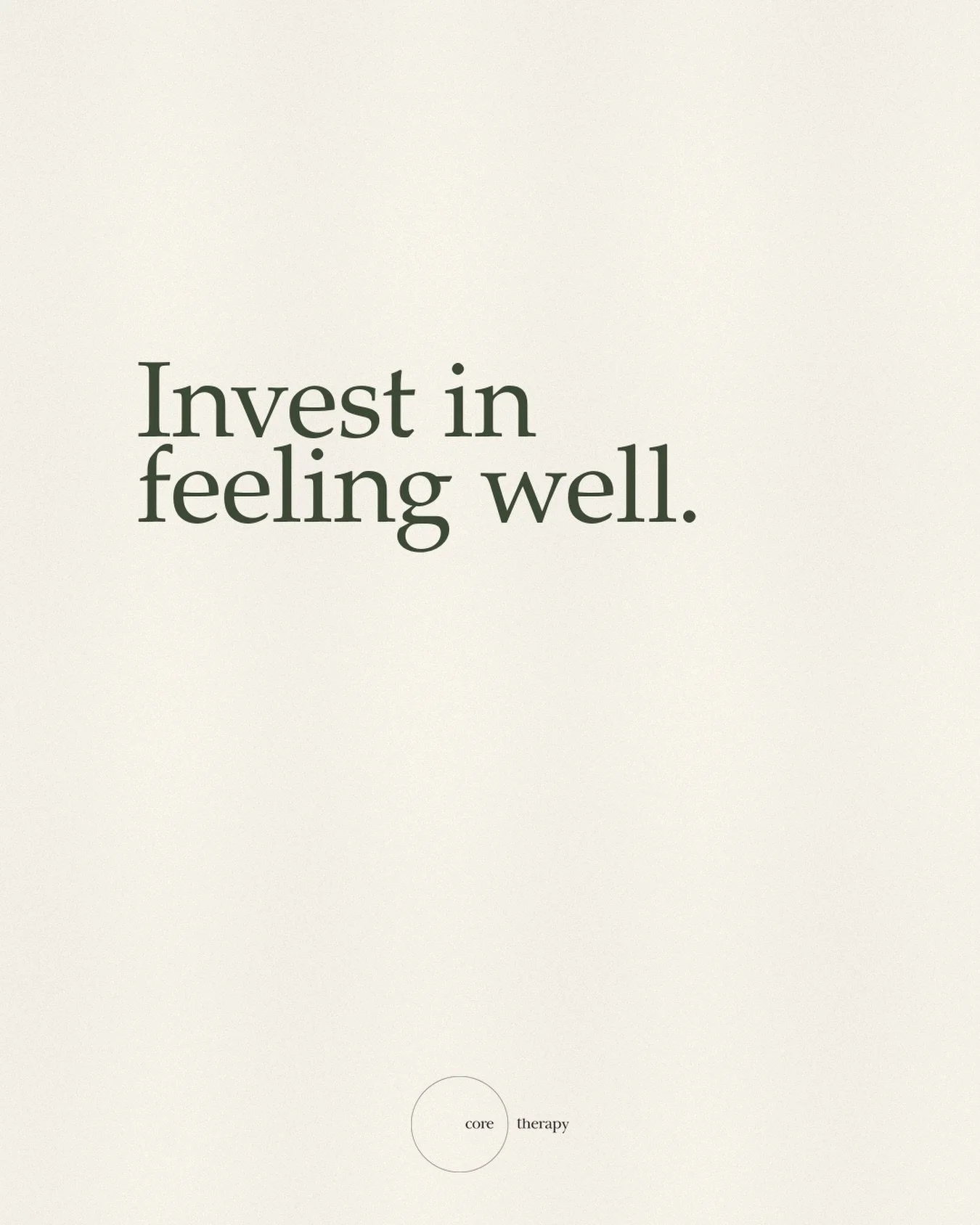 Se sentir bien est un investissement quotidien.

Chez Core Therapy, nous vous accompagnons pour prendre soin de votre sant&eacute;, pr&eacute;server votre &eacute;quilibre et vous sentir pleinement bien.

D&eacute;couvrez nos praticiens via le lien e