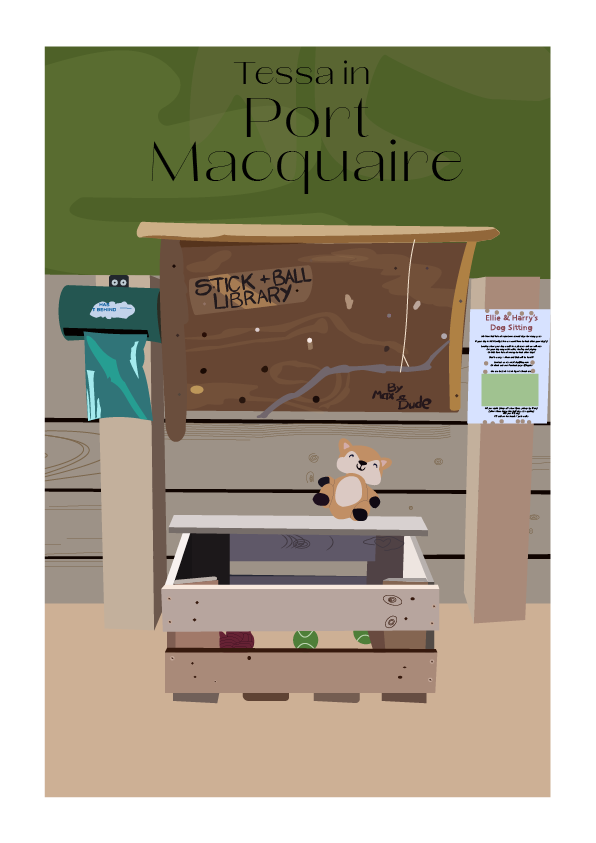 Port Macquaire Stick Library Postcard Front.png
