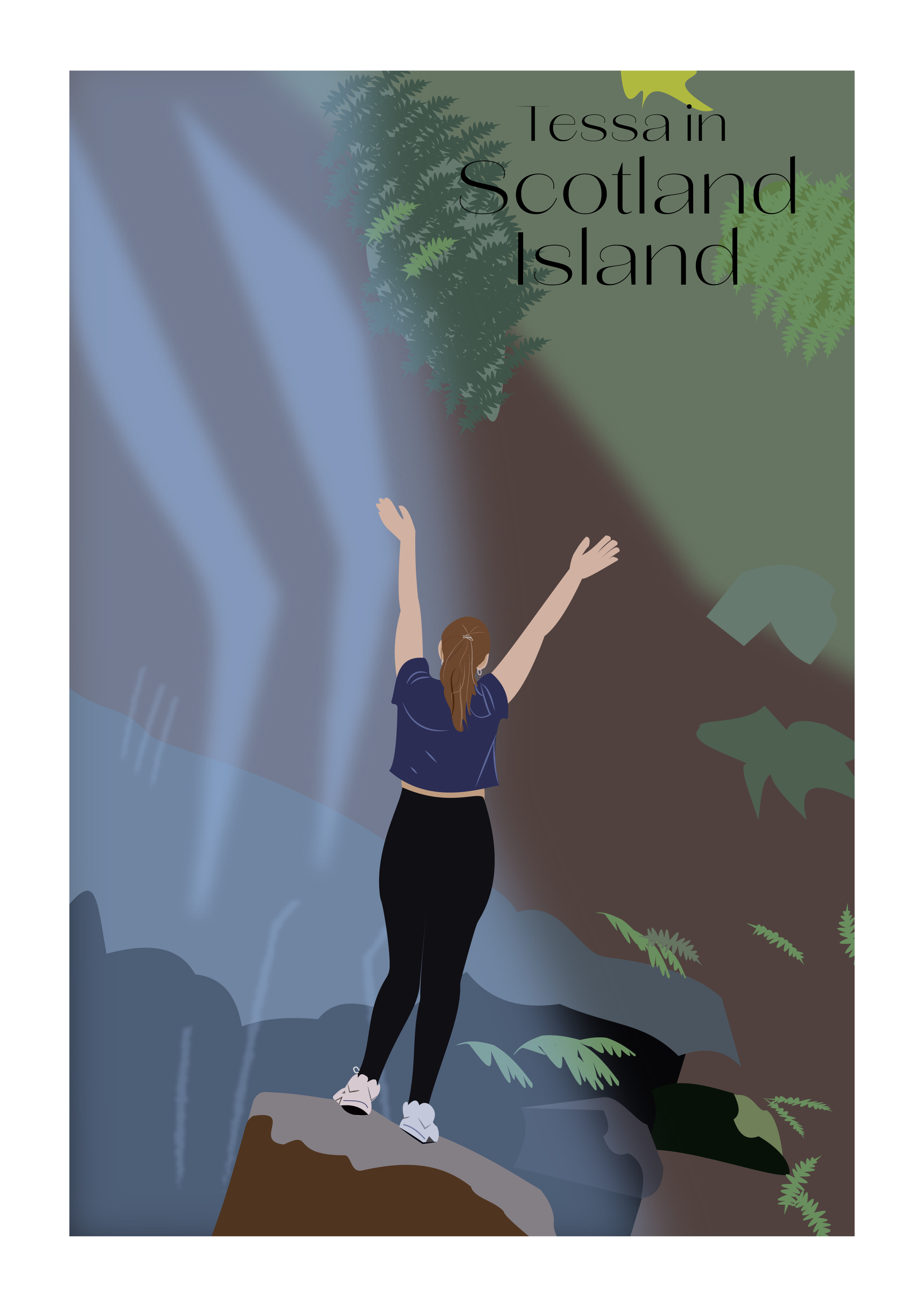Scotland Island Waterfall Postcard Front.png