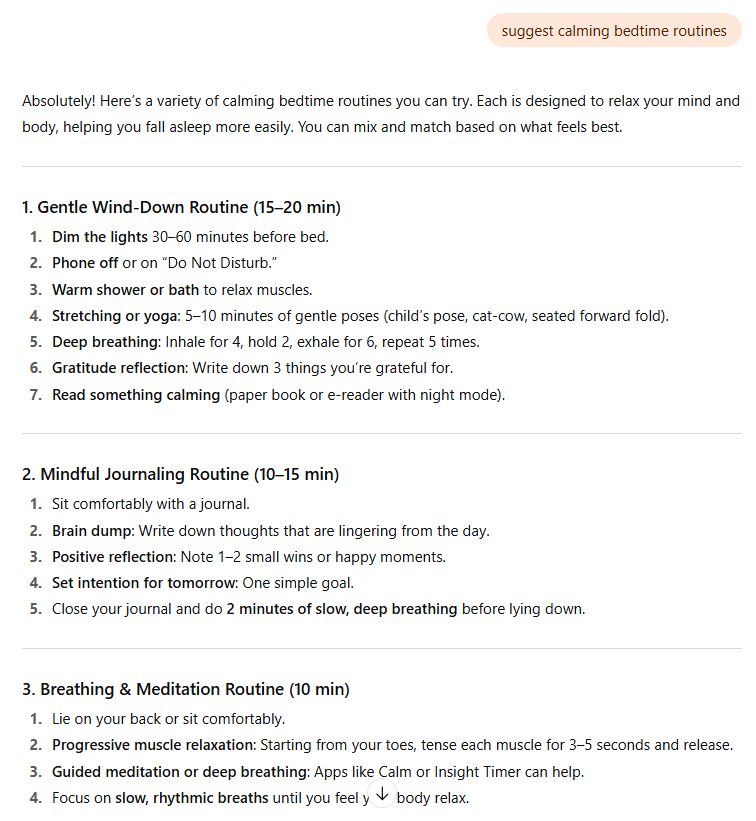 chat-gpt-suggest-calming-bedtime-routines