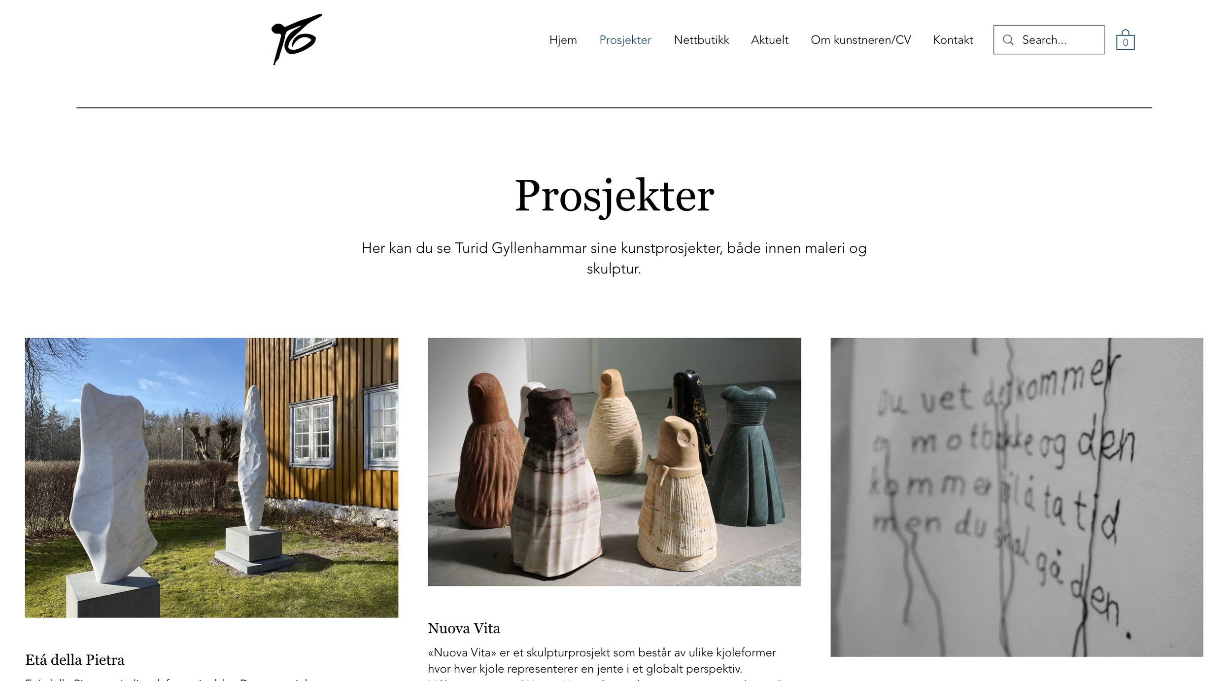 Webside design Turid Gyllenhammar prosjekter