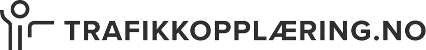 Logo Trafikkopplaring i sort versjon