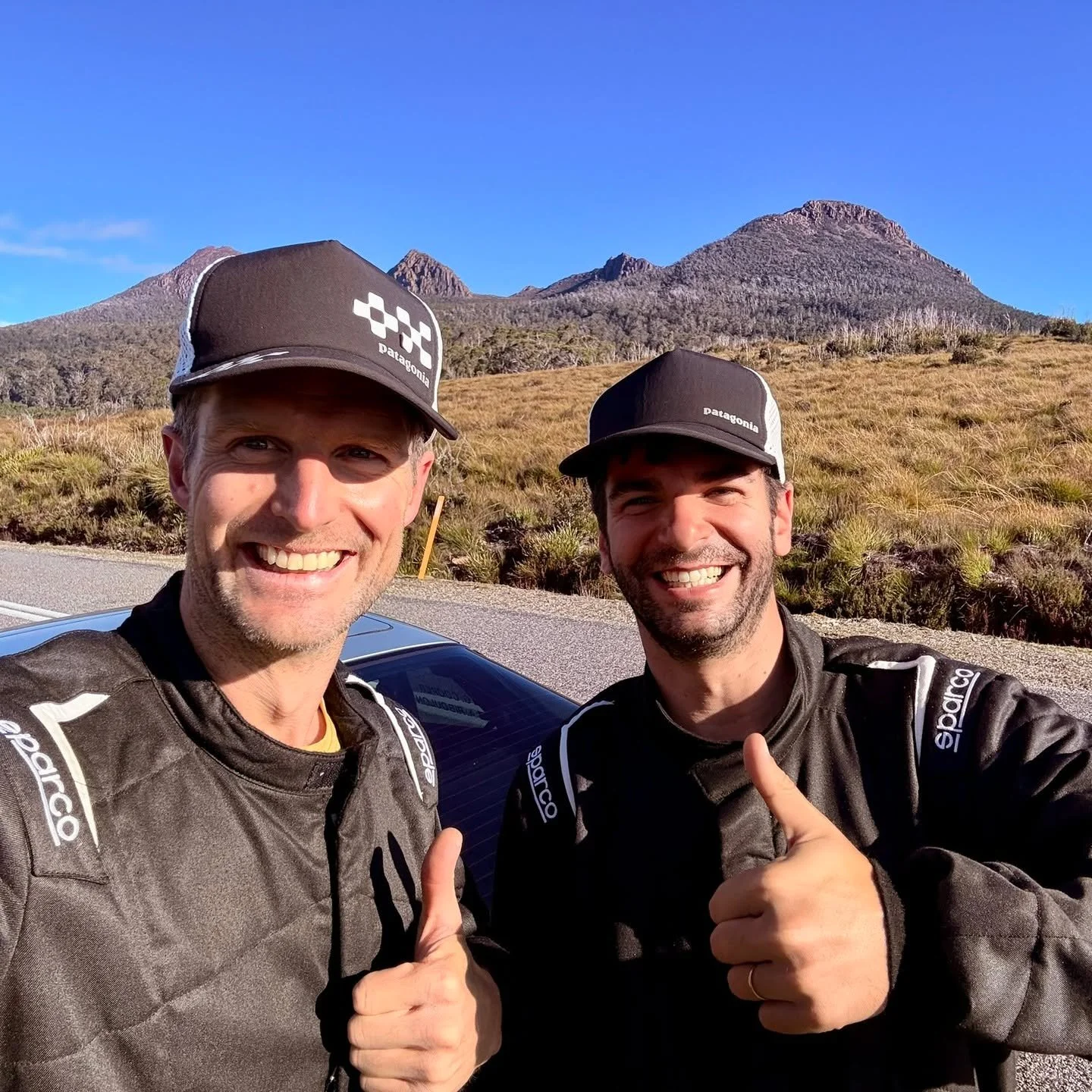 At the top of Mount Arrowsmith, grinning from ear to ear &mdash; a fitting finale to Targa Tasmania 2025.

Our six-day madness in numbers:
1,706 km driven
429 km of competition
4th place in a stacked TSD Trophy field
3&times; stage wins / 5&times; P2
