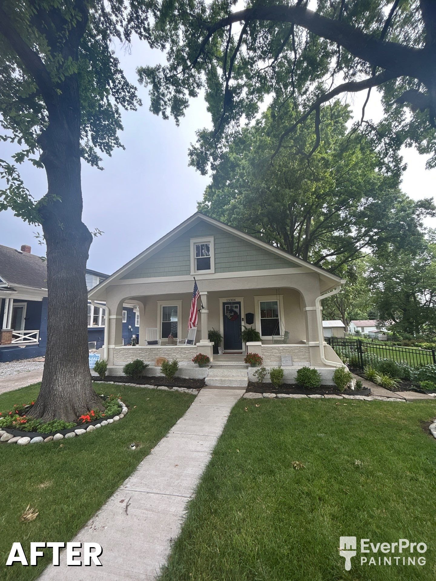 Residential exterior painting by EverPro Painting — family-owned Kansas City house painters