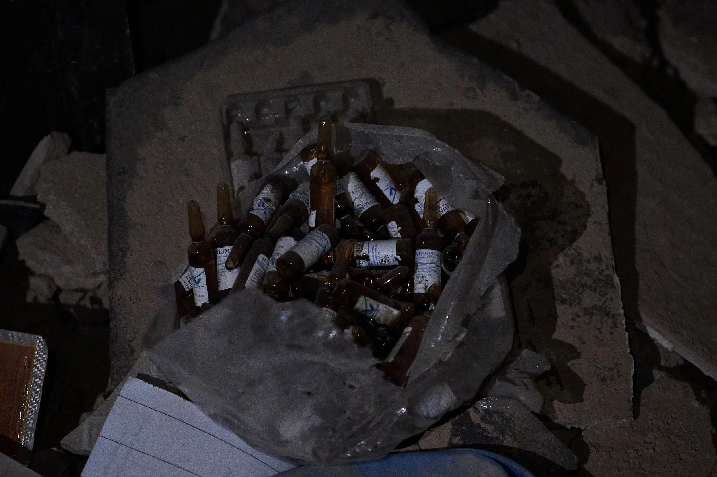 Douma, a residential neighborhood in Eastern Ghouta, is infamous for having been the target of chemical attacks against civilians on April 7, 2018. In the neighborhood’s underground hospital, vials of atropine and gas masks still litter the floor—the