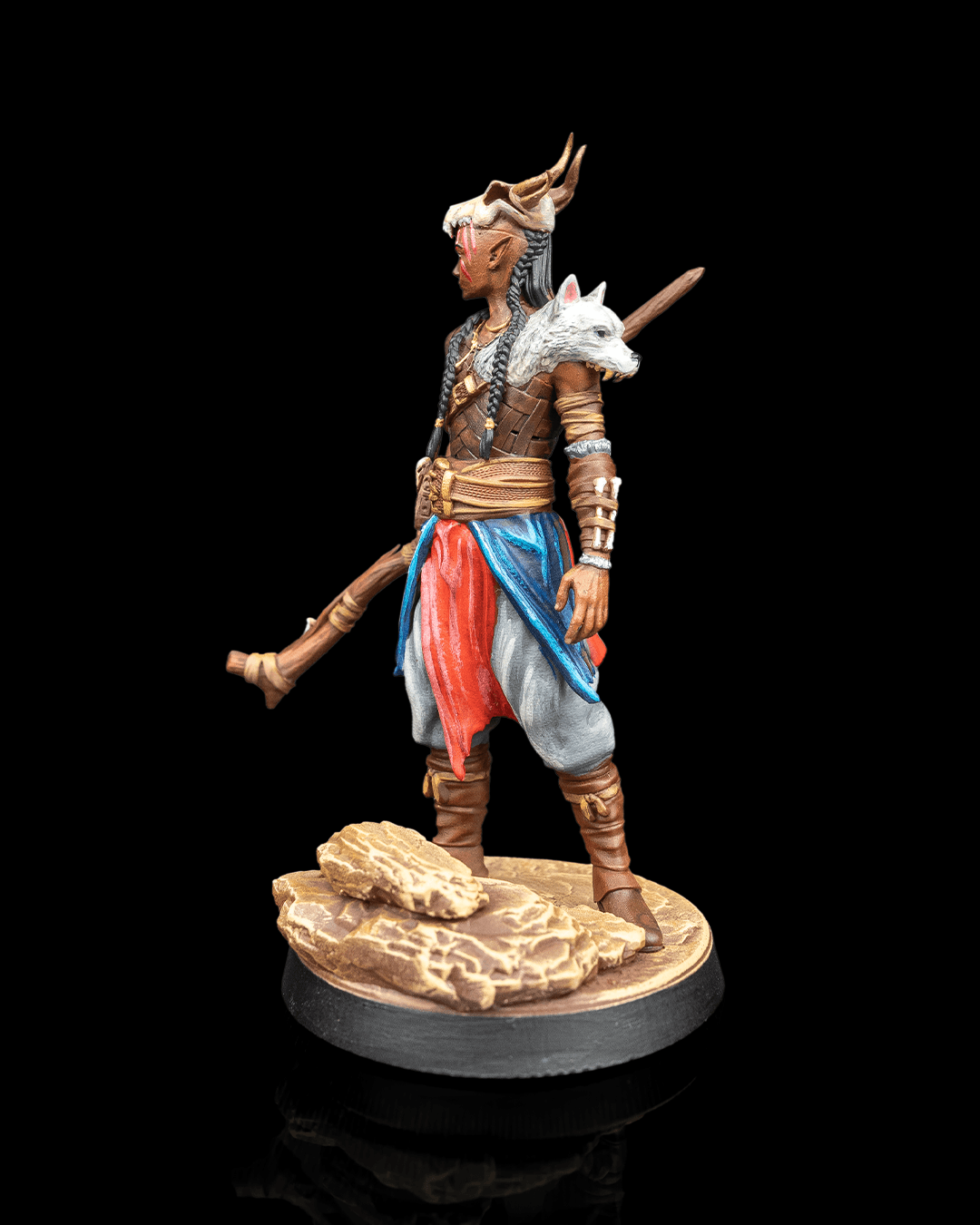Monk Ellion the Nomadic Stranger Hero printed by Mythic Forge