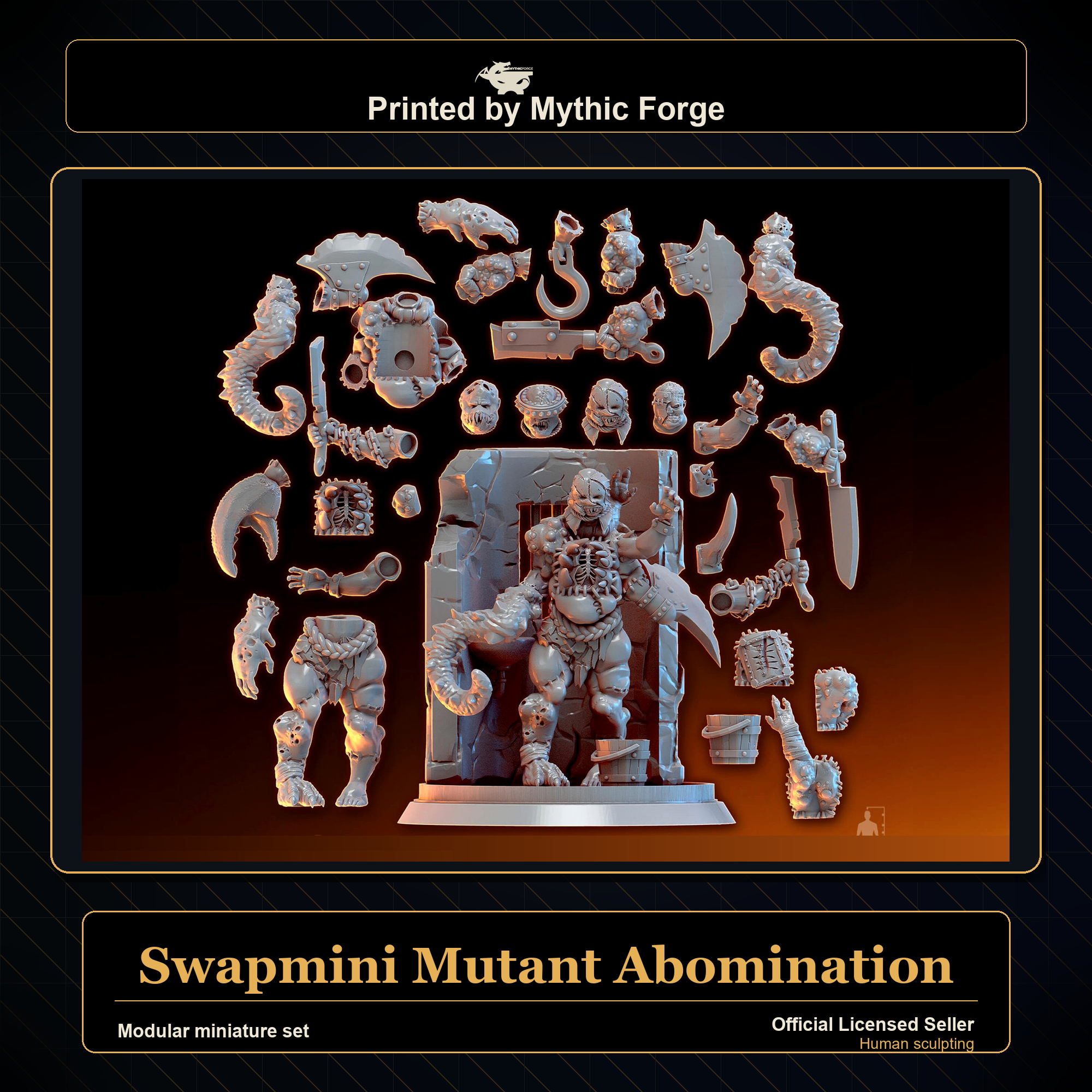 Modular RPG - Swapmini Mutant Abomination - Bundle modular miniature modular miniature set printed by Mythic Forge
