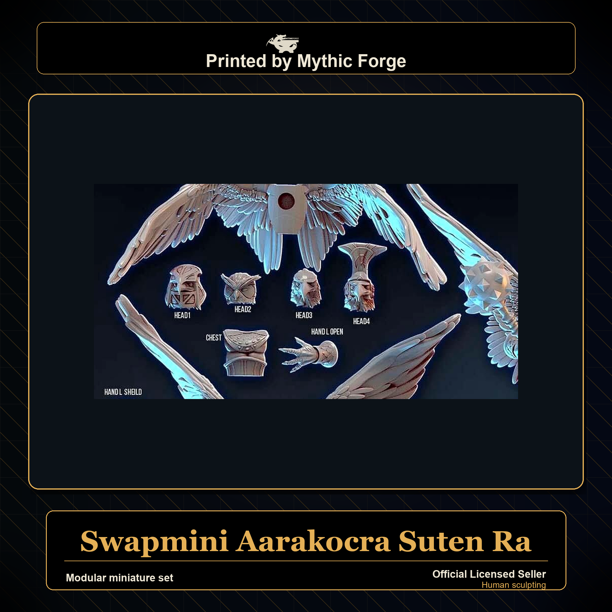 Modular RPG - Swapmini Aarakocra - Suten Ra - Bundle modular miniature modular miniature set printed by Mythic Forge