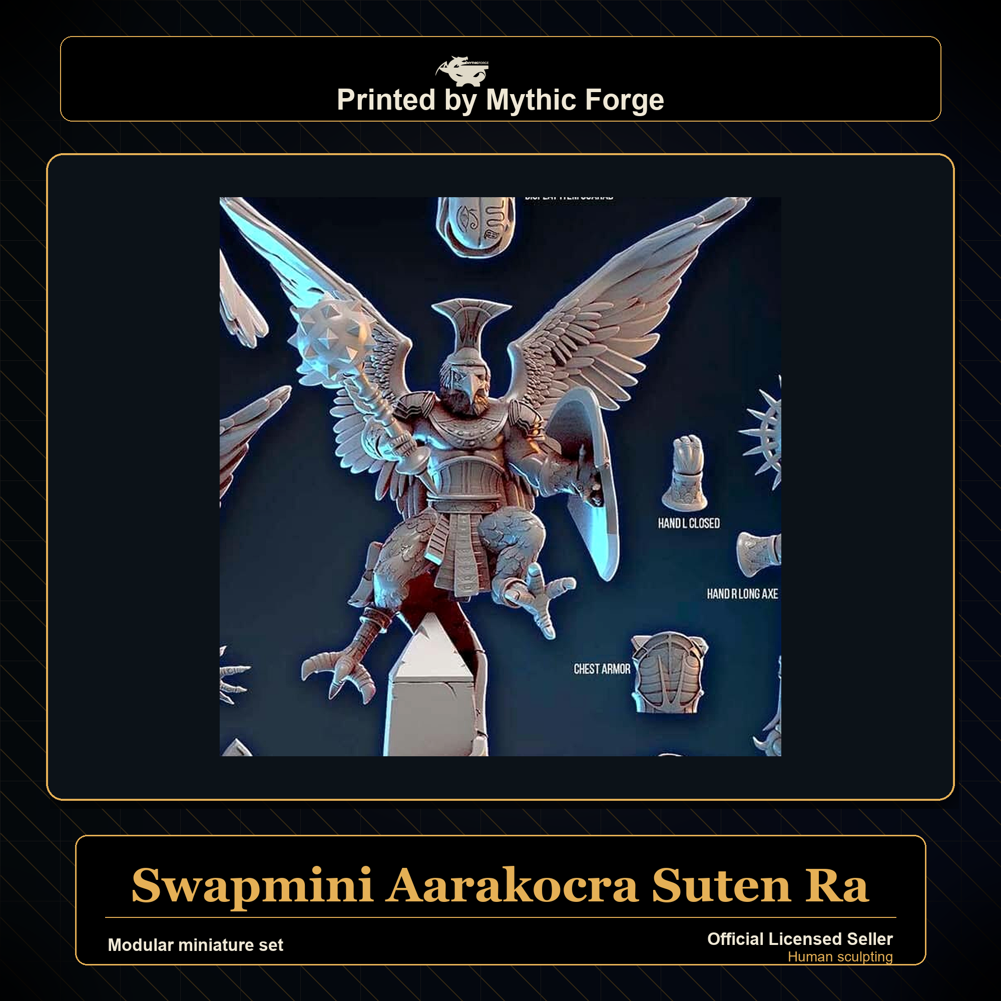 Modular RPG - Swapmini Aarakocra - Suten Ra - Bundle modular miniature modular miniature set printed by Mythic Forge
