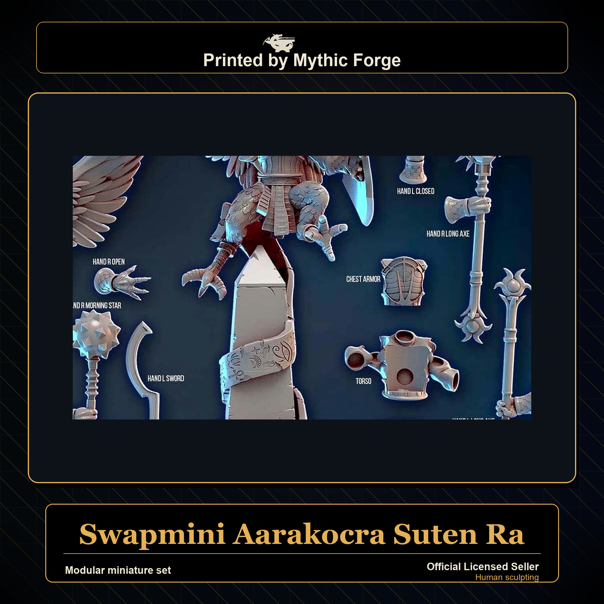 Modular RPG - Swapmini Aarakocra - Suten Ra - Bundle modular miniature modular miniature set printed by Mythic Forge