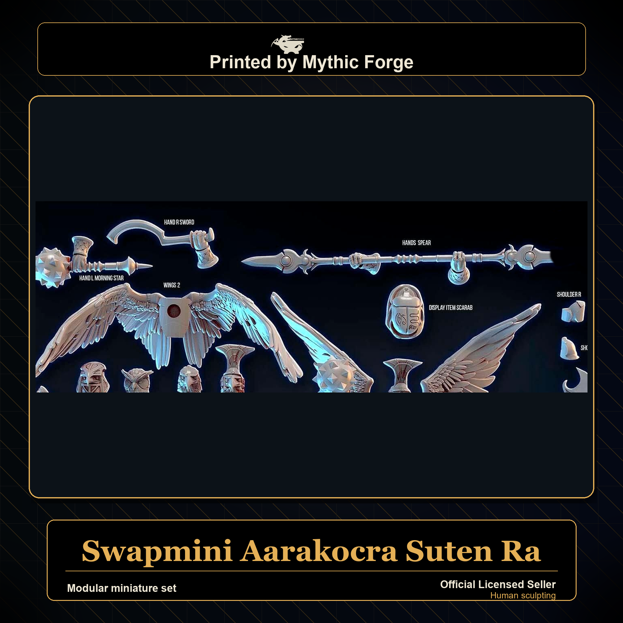 Modular RPG - Swapmini Aarakocra - Suten Ra - Bundle modular miniature modular miniature set printed by Mythic Forge
