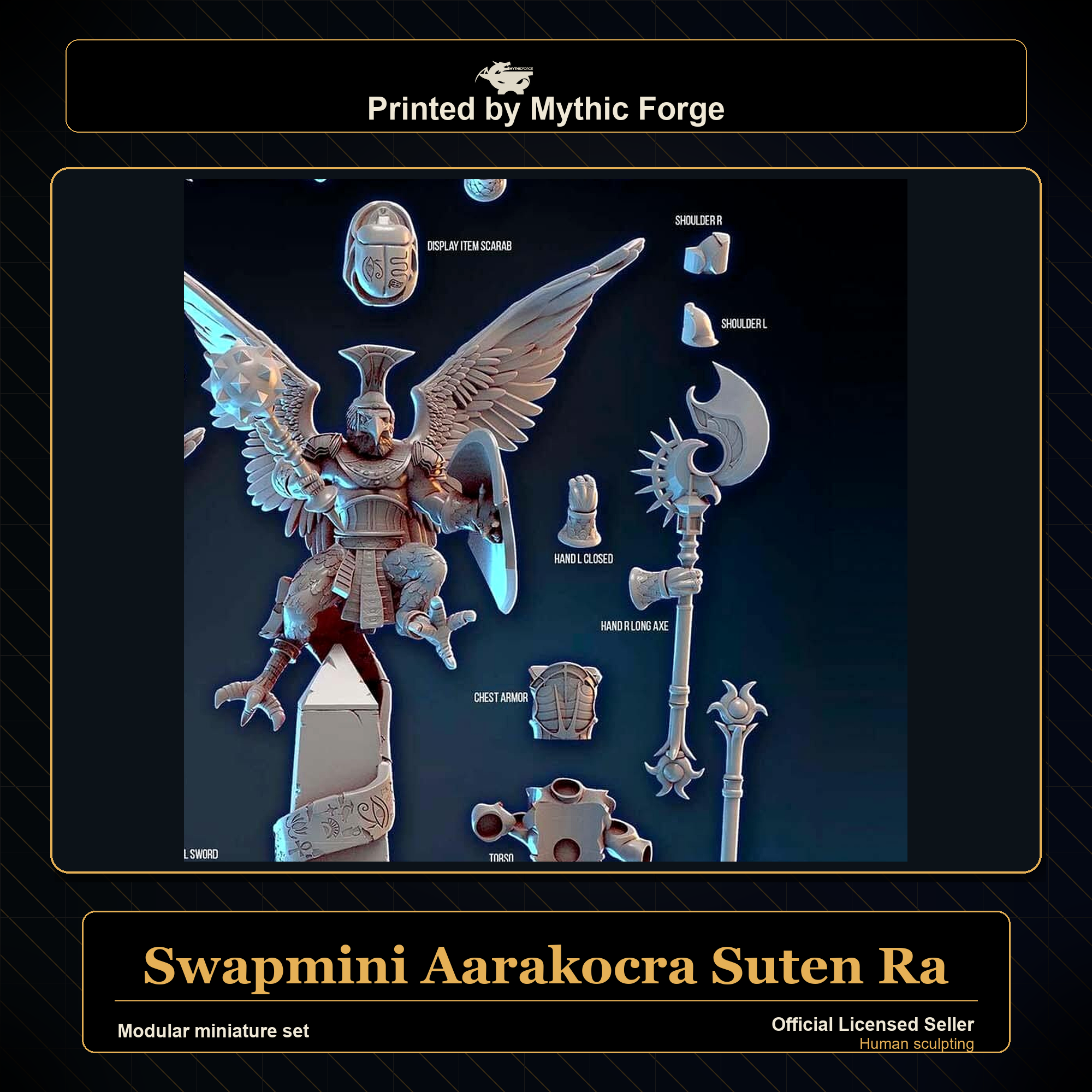 Modular RPG - Swapmini Aarakocra - Suten Ra - Bundle modular miniature modular miniature set printed by Mythic Forge