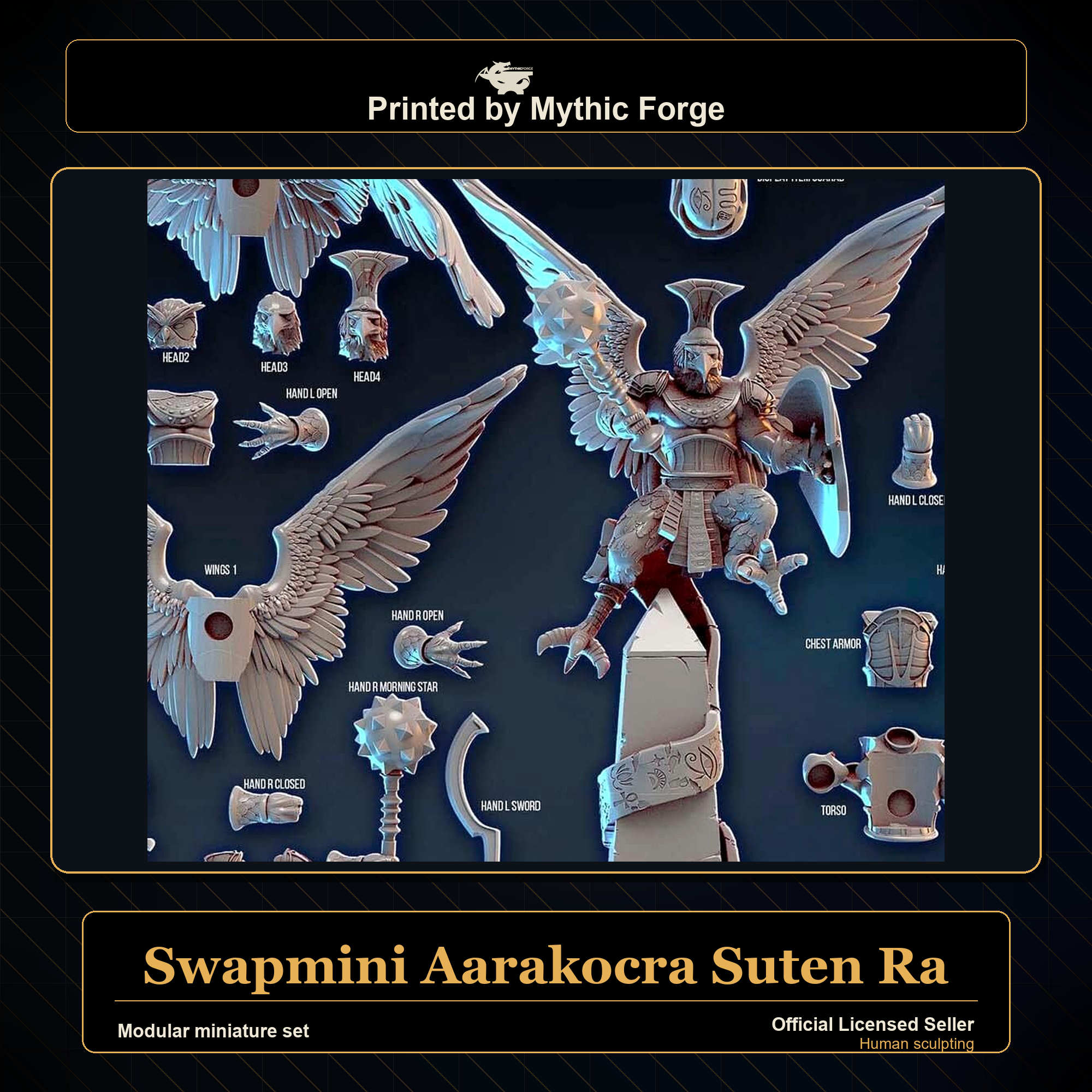 Modular RPG - Swapmini Aarakocra - Suten Ra - Bundle modular miniature modular miniature set printed by Mythic Forge