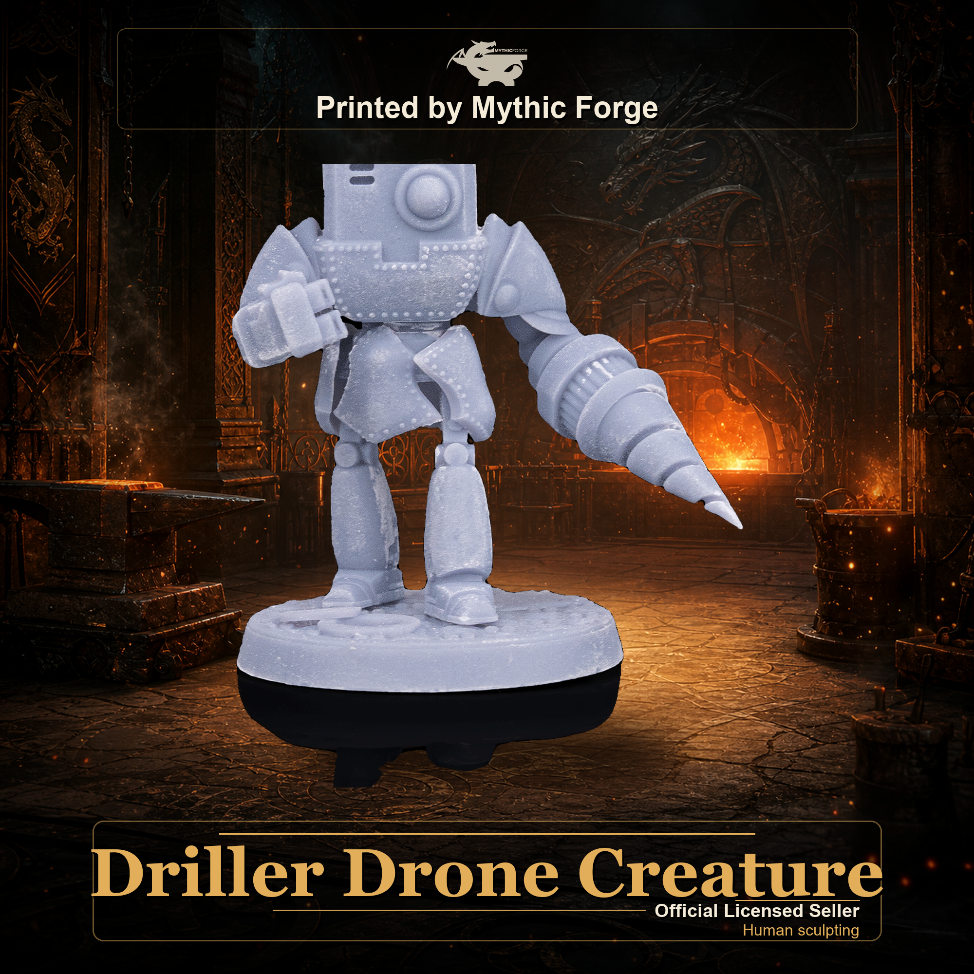 Driller Drone Creature printed by Mythic Forge