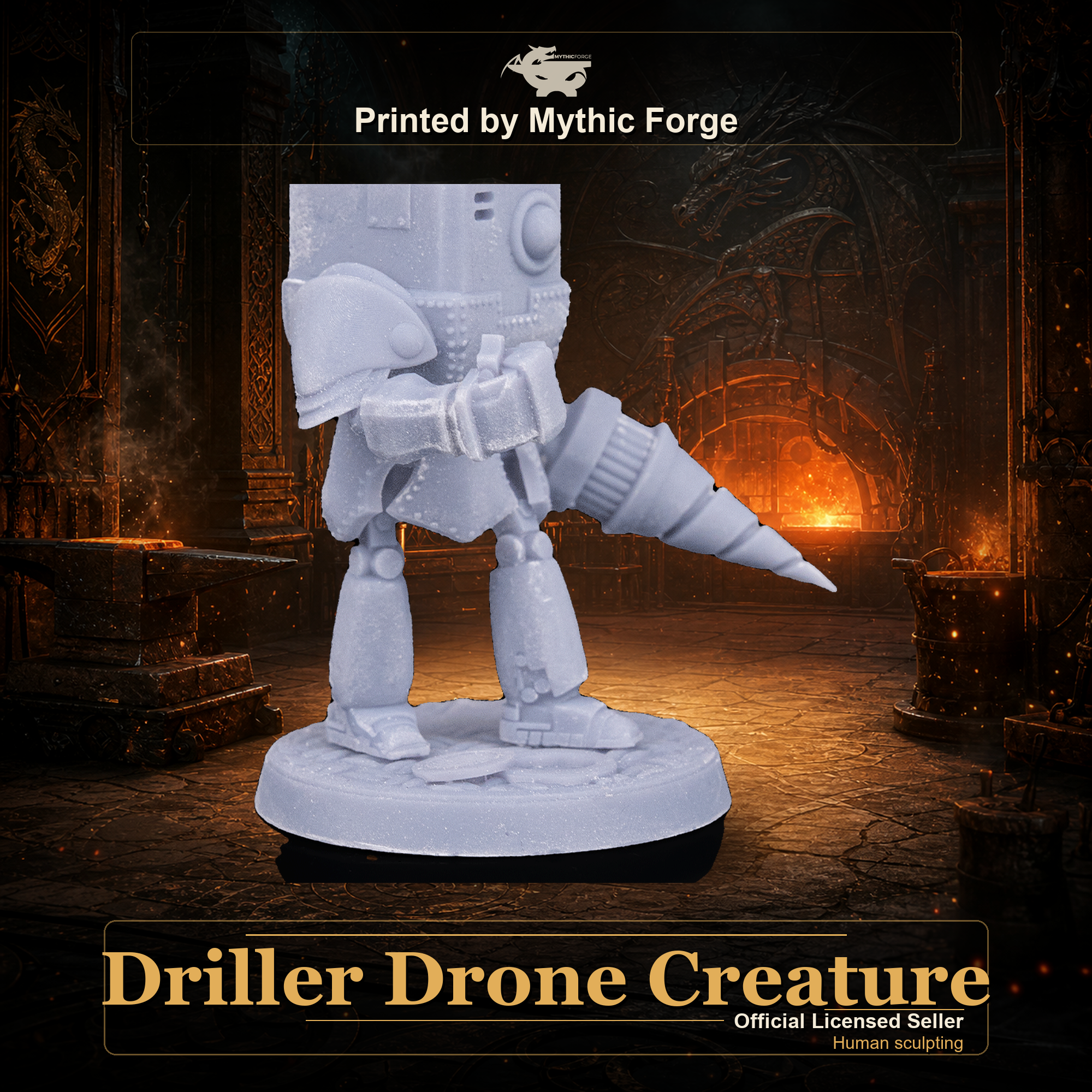 Driller Drone Creature printed by Mythic Forge