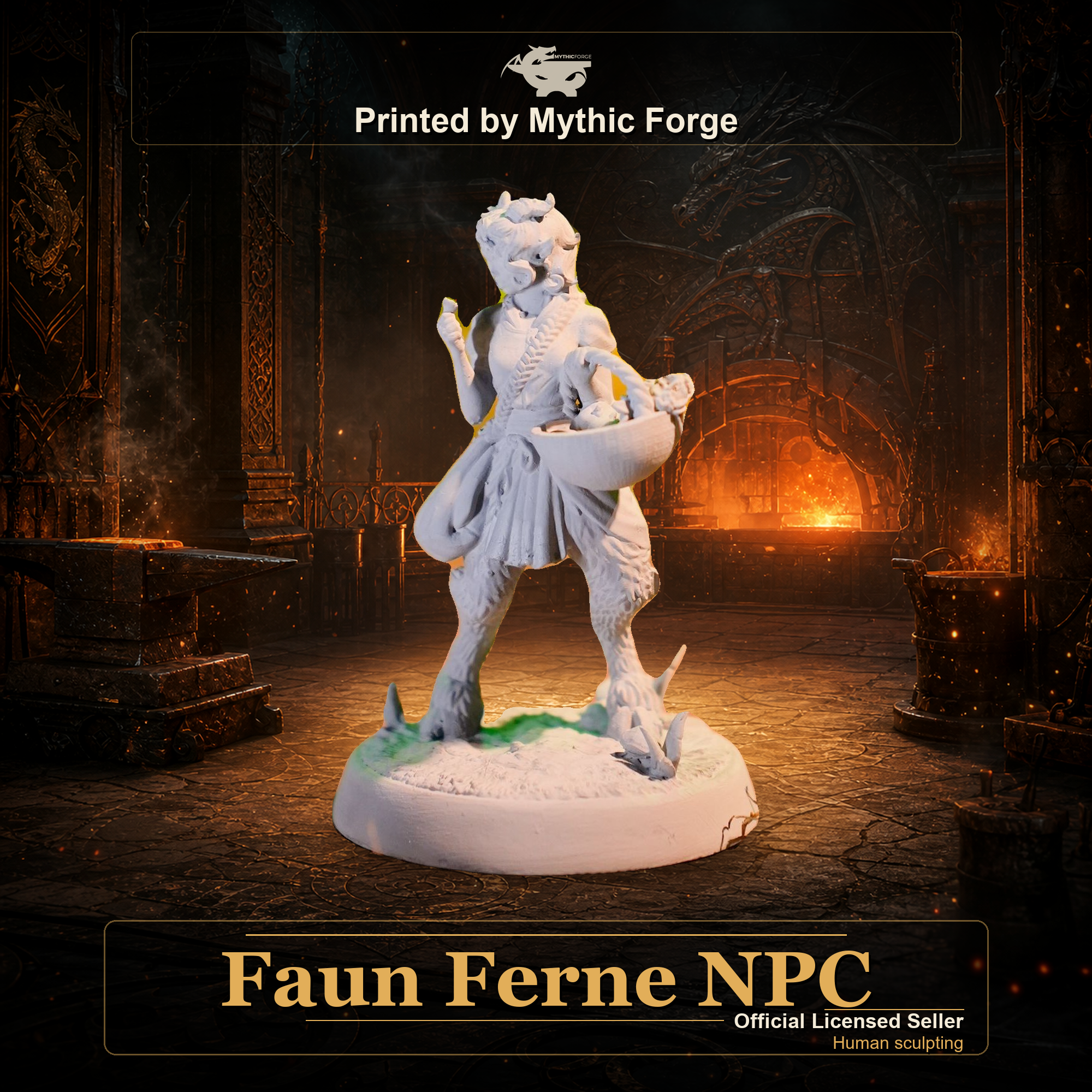 Faun Ferne NPC printed by Mythic Forge