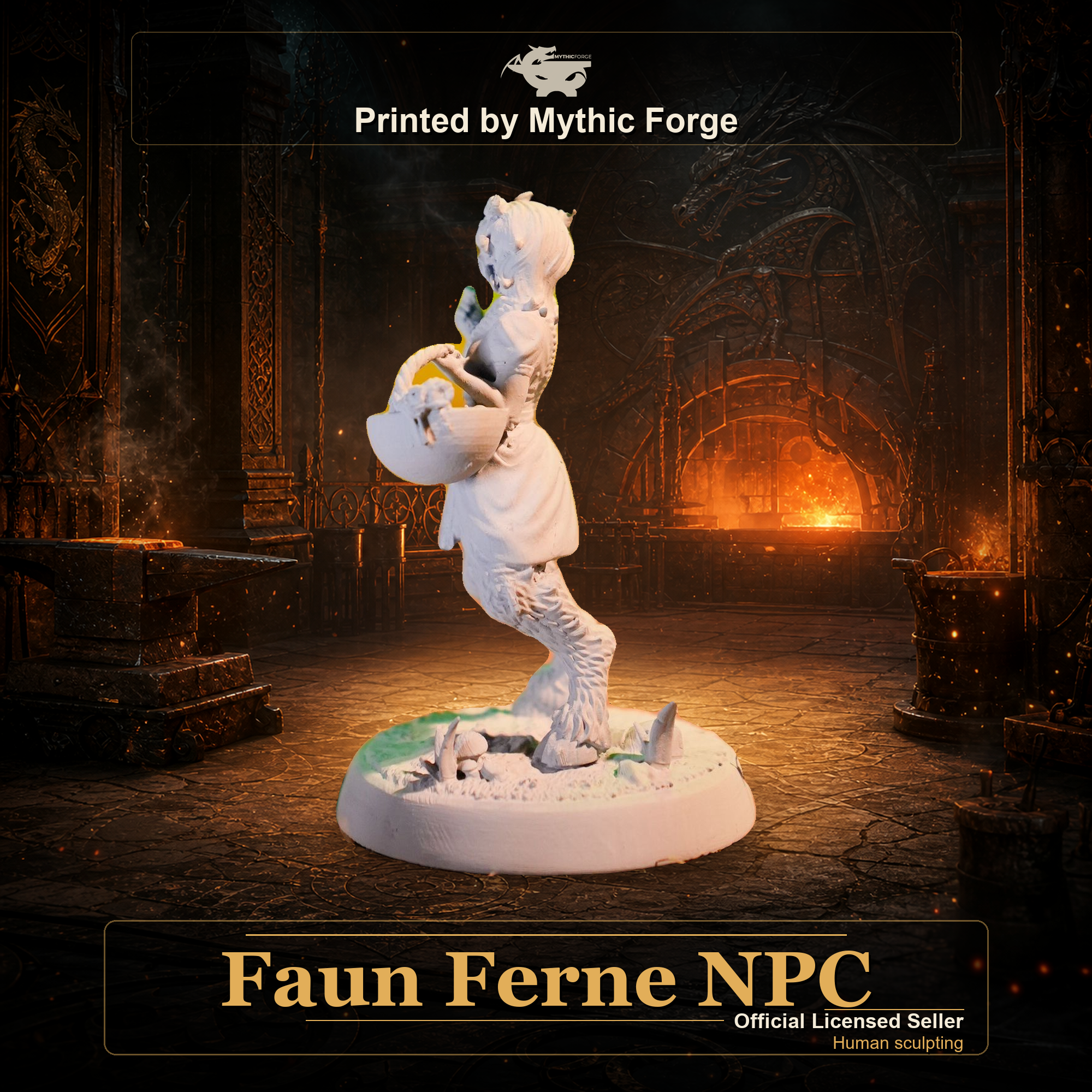 Faun Ferne NPC printed by Mythic Forge