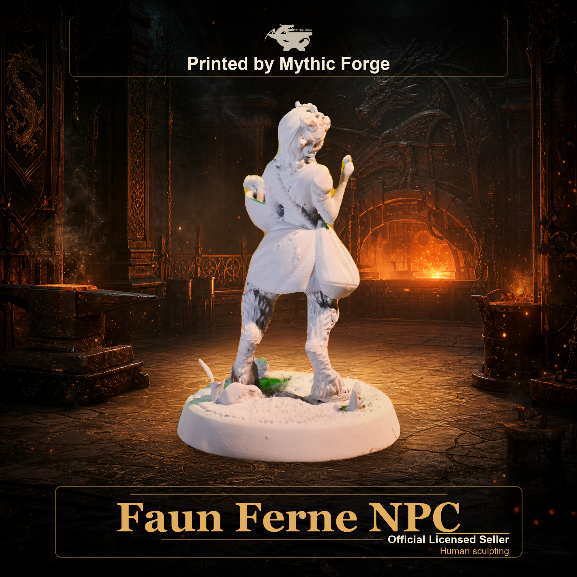 Faun Ferne NPC printed by Mythic Forge