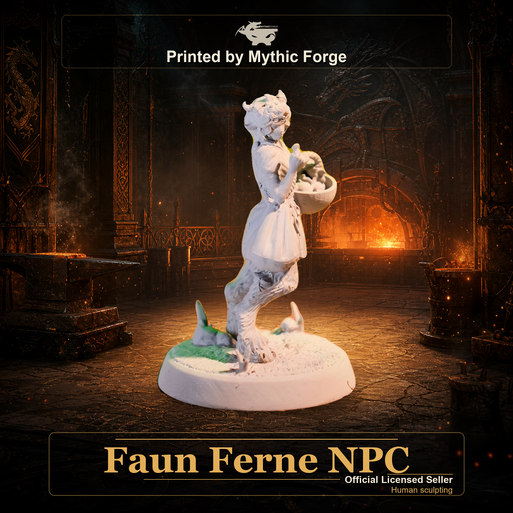 Faun Ferne NPC printed by Mythic Forge