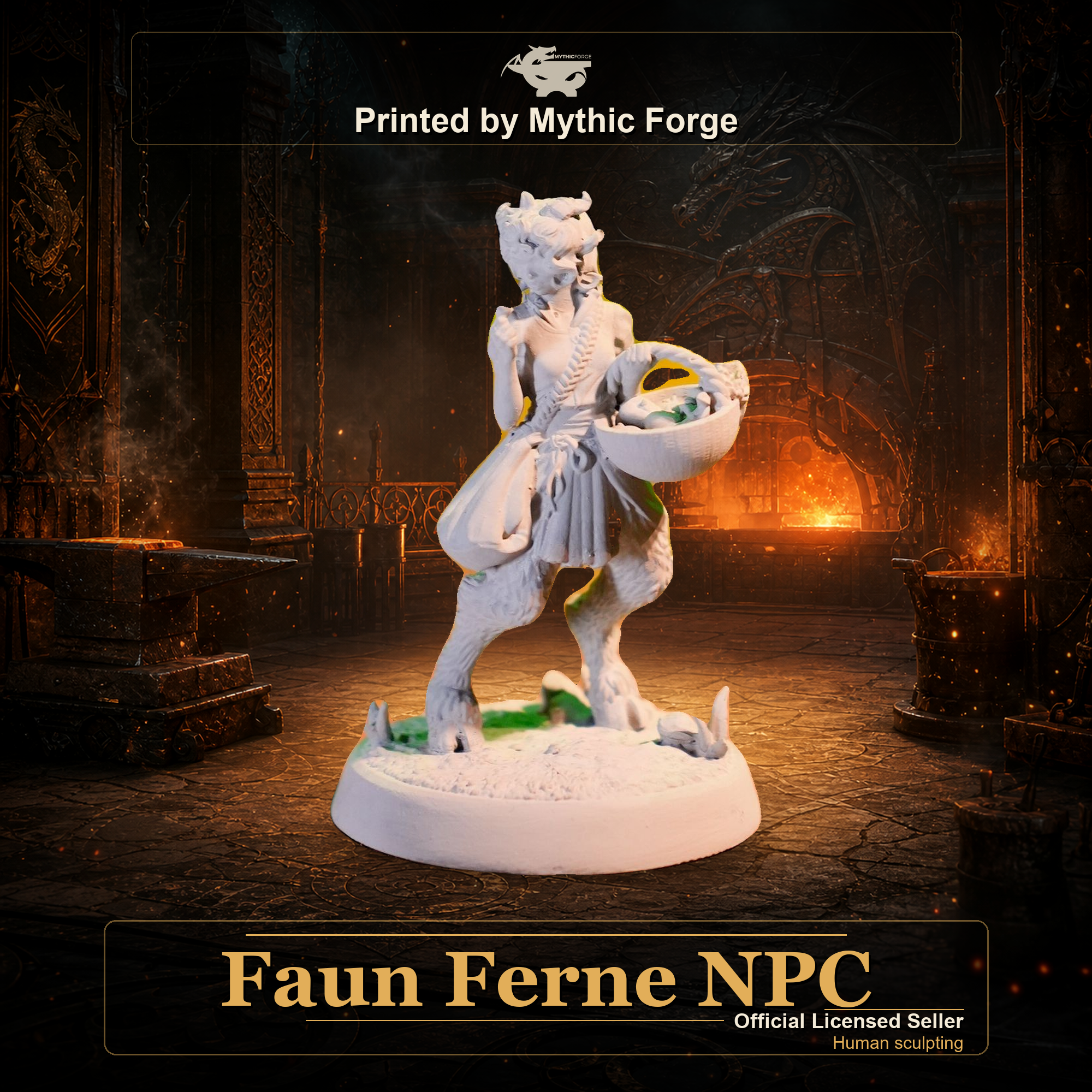 Faun Ferne NPC printed by Mythic Forge