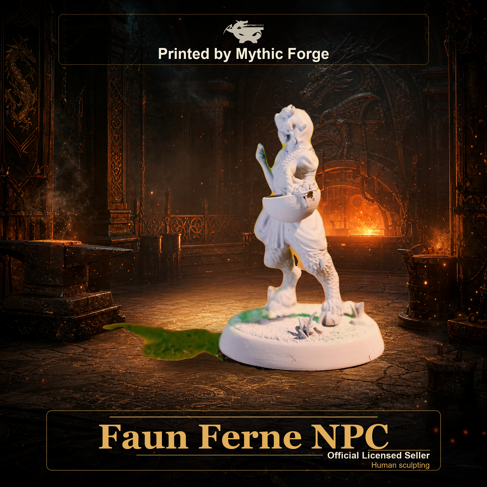 Faun Ferne NPC printed by Mythic Forge