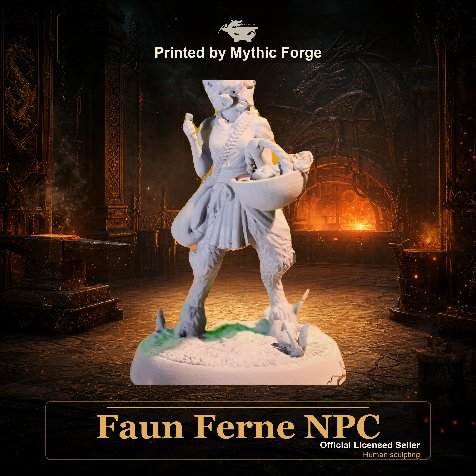 Faun Ferne NPC printed by Mythic Forge