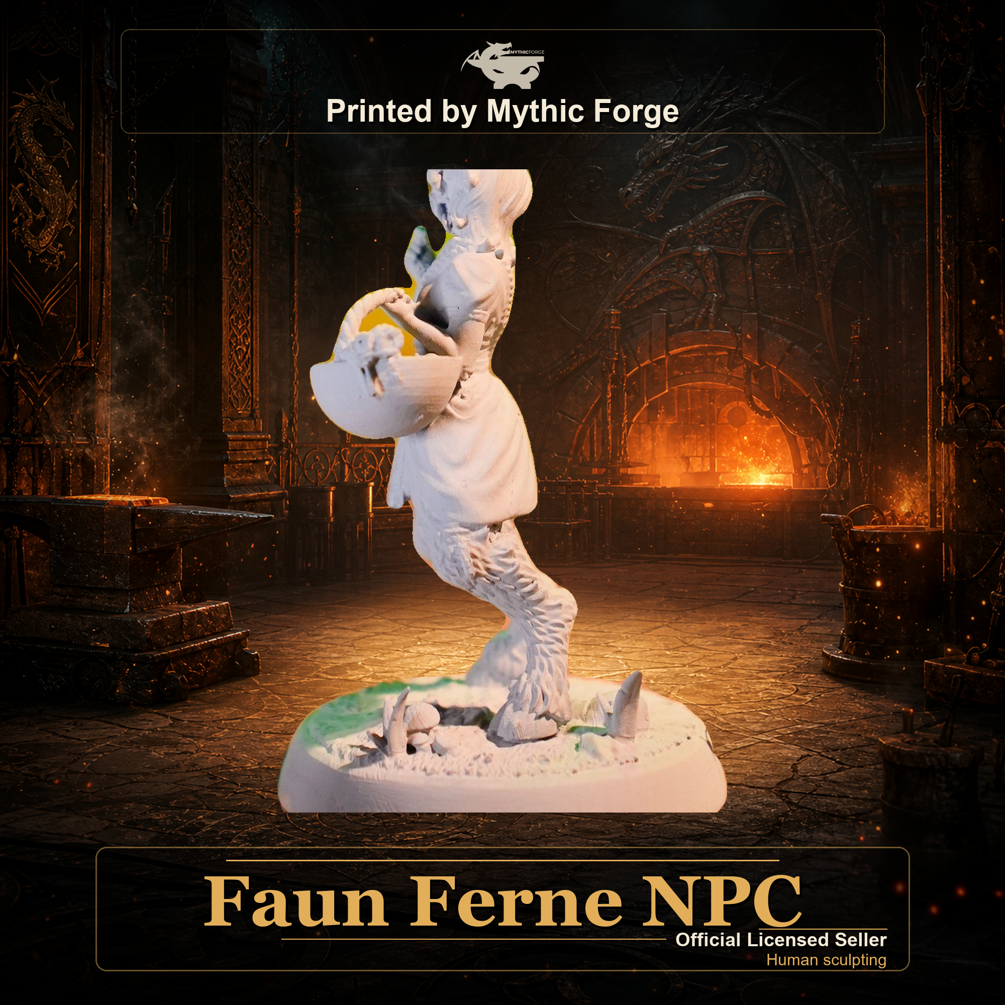 Faun Ferne NPC printed by Mythic Forge