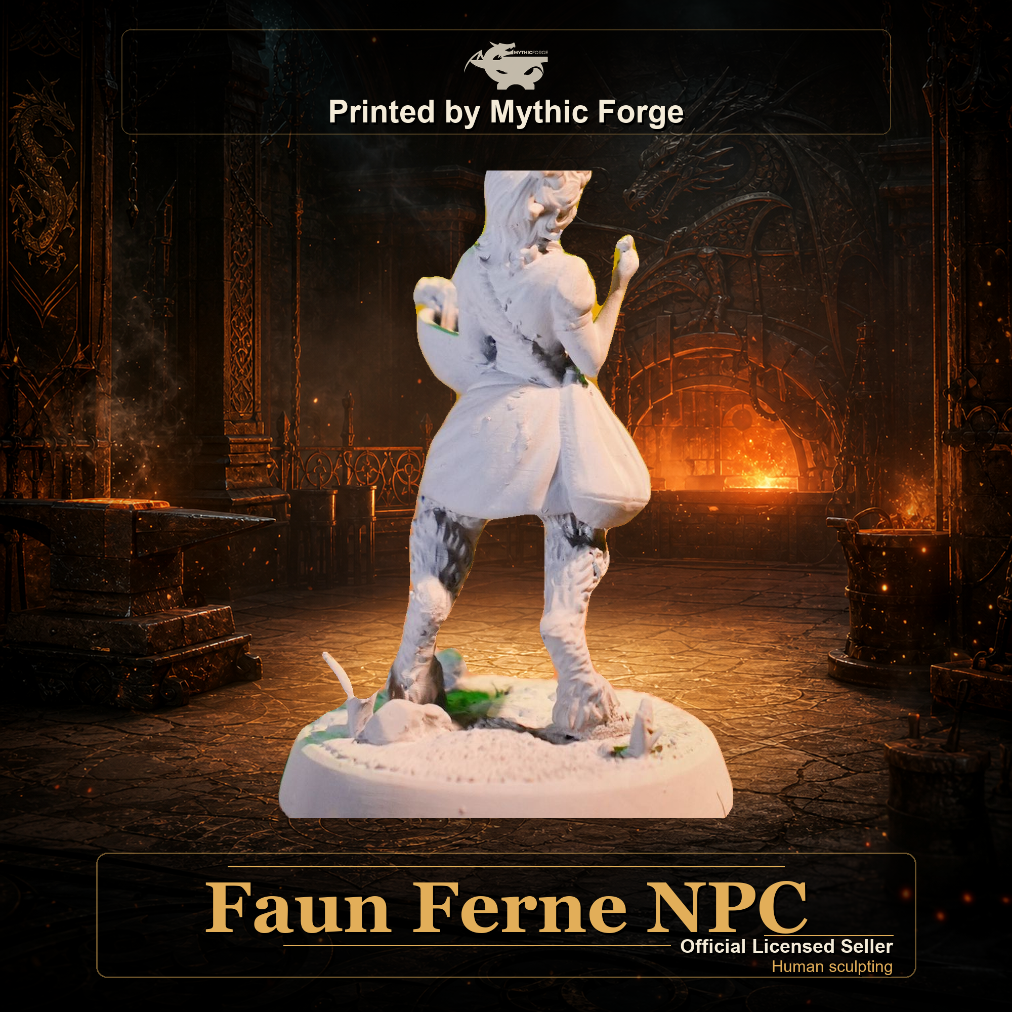 Faun Ferne NPC printed by Mythic Forge