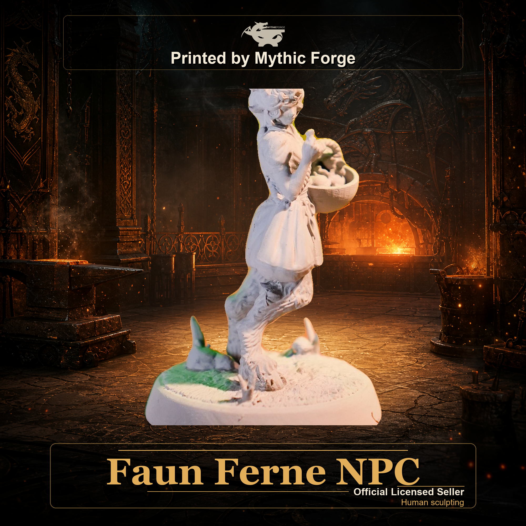 Faun Ferne NPC printed by Mythic Forge