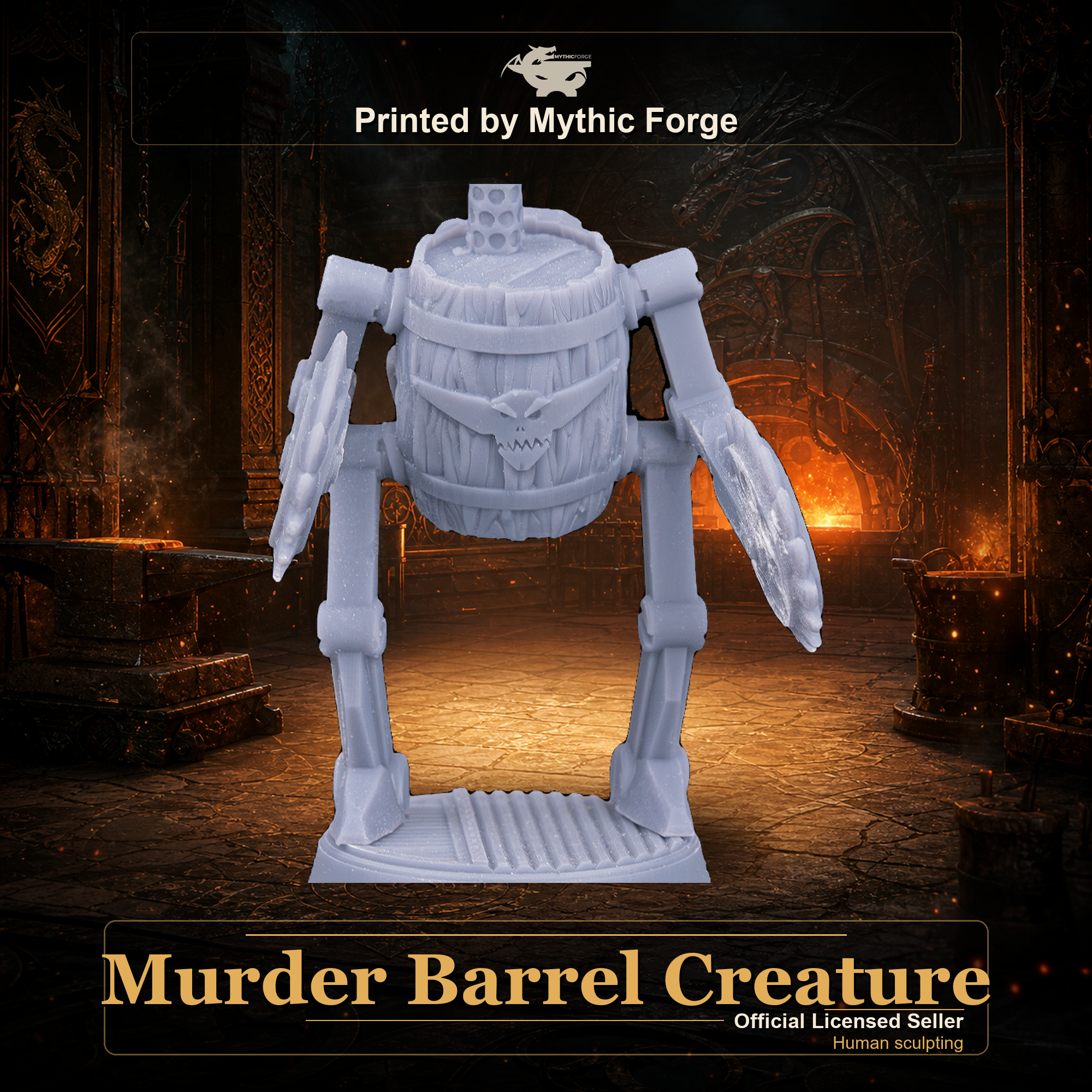 Murder Barrel Creature printed by Mythic Forge