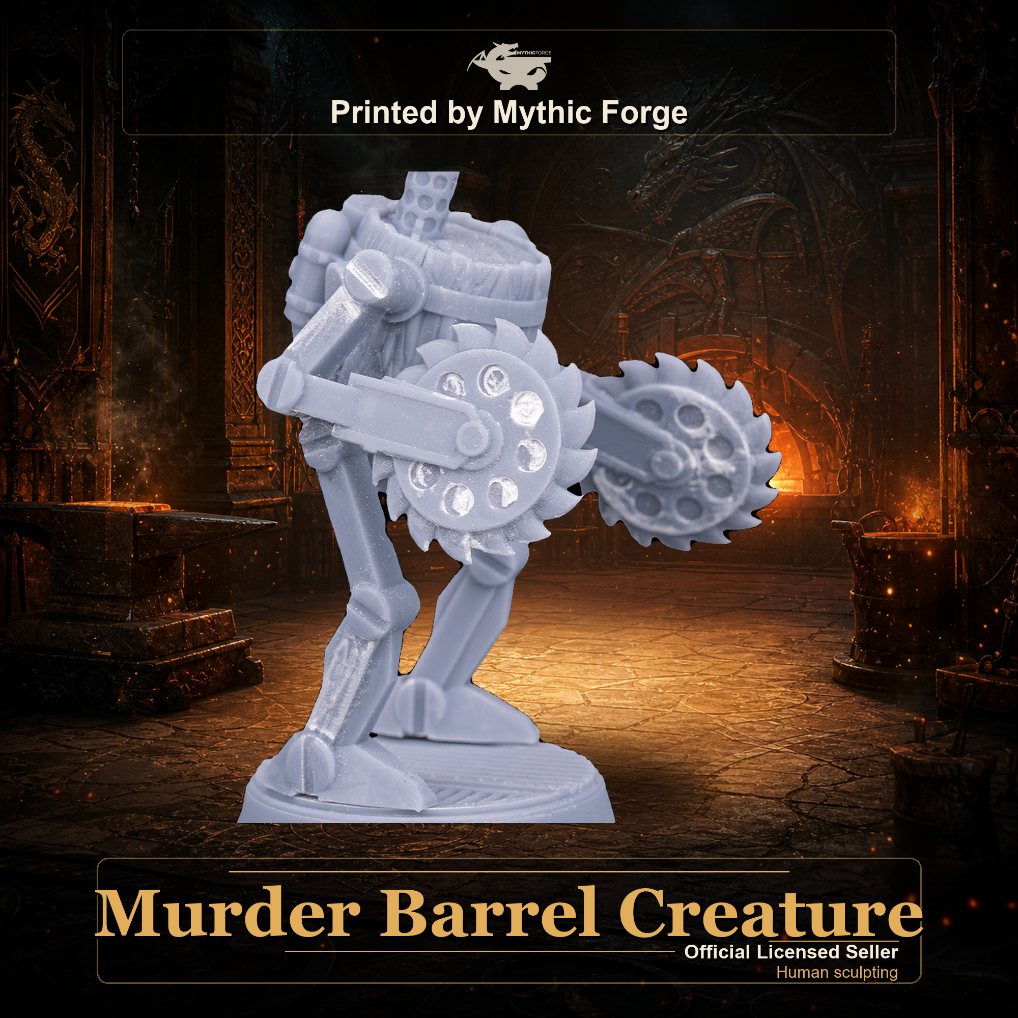 Murder Barrel Creature printed by Mythic Forge