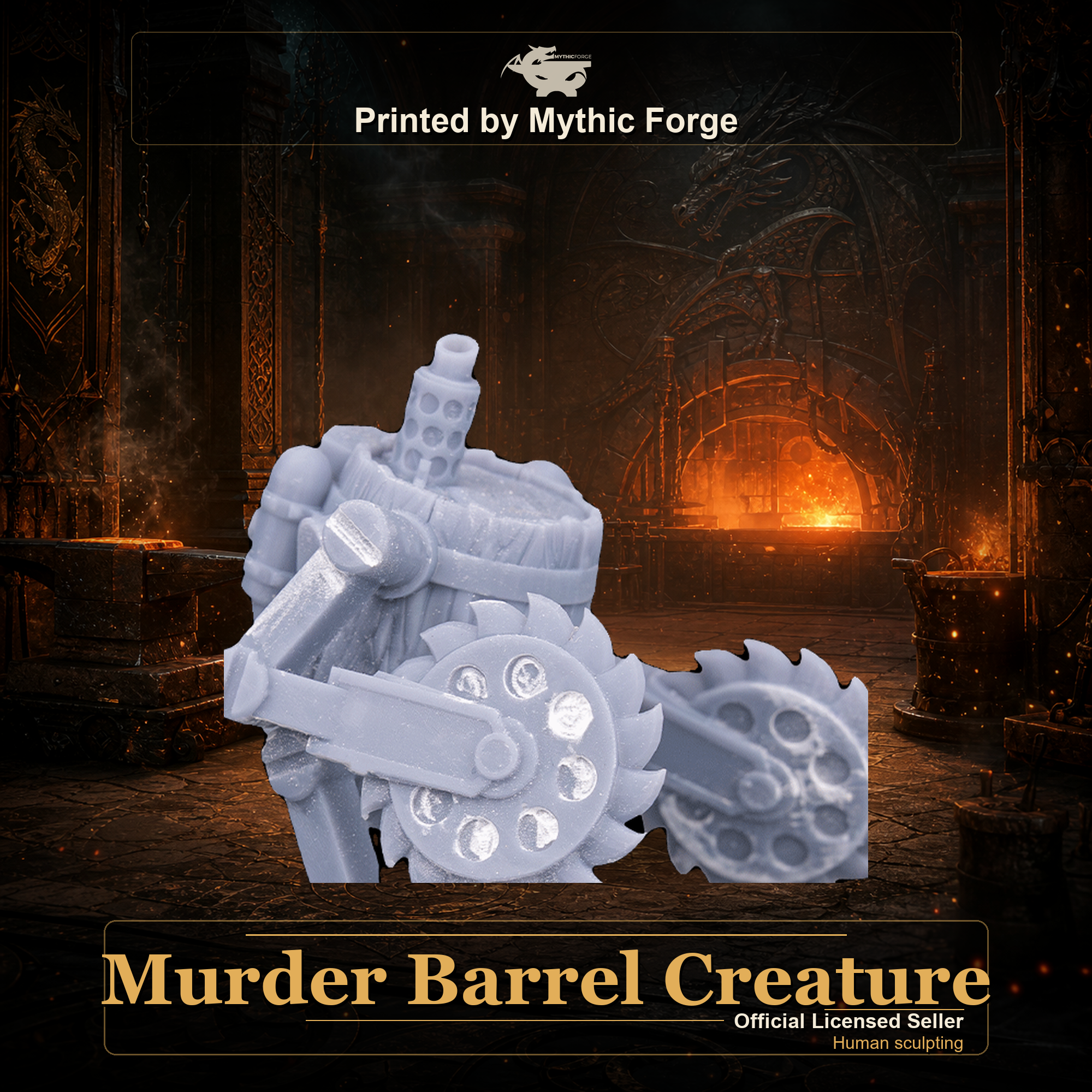 Murder Barrel Creature printed by Mythic Forge