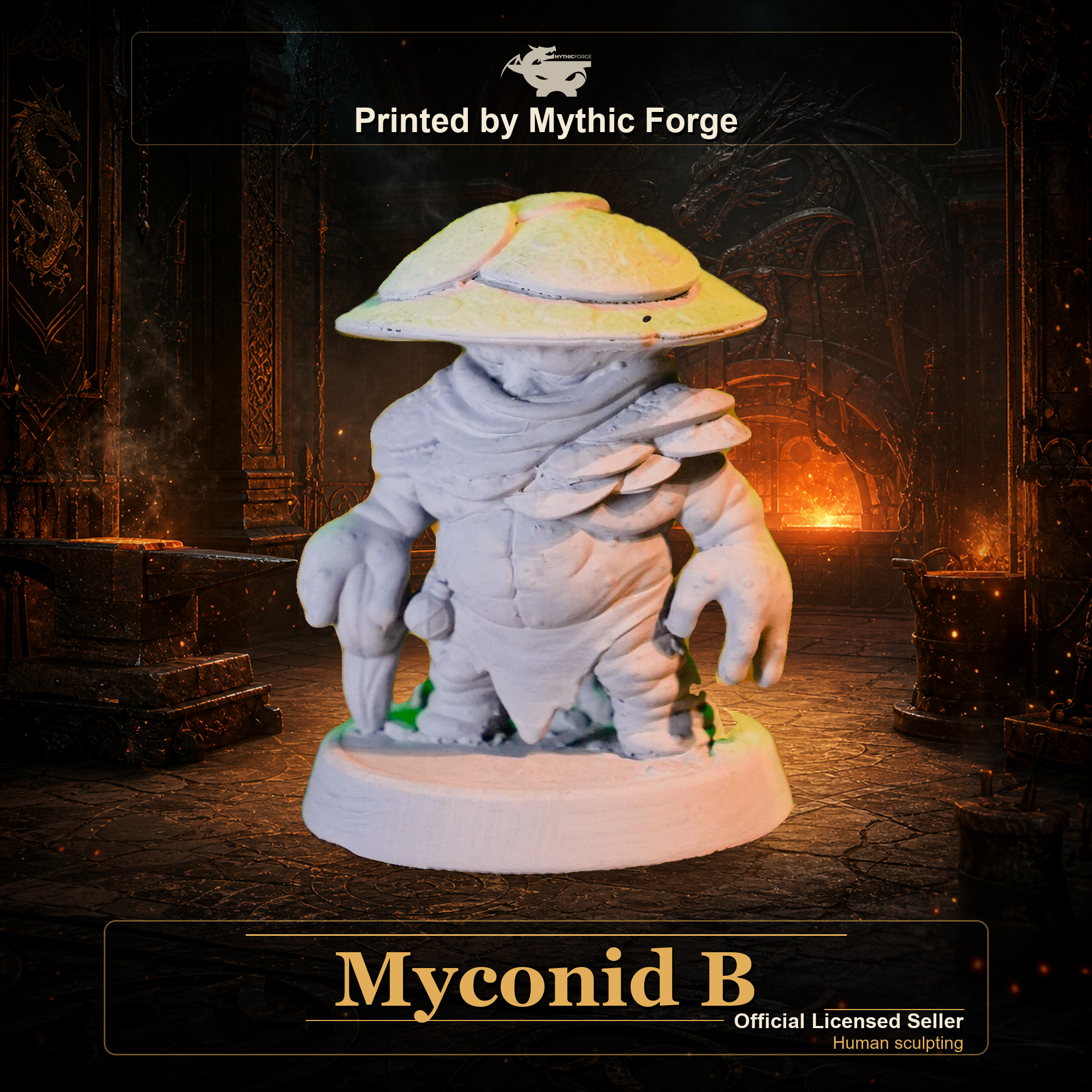 Myconid B printed by Mythic Forge