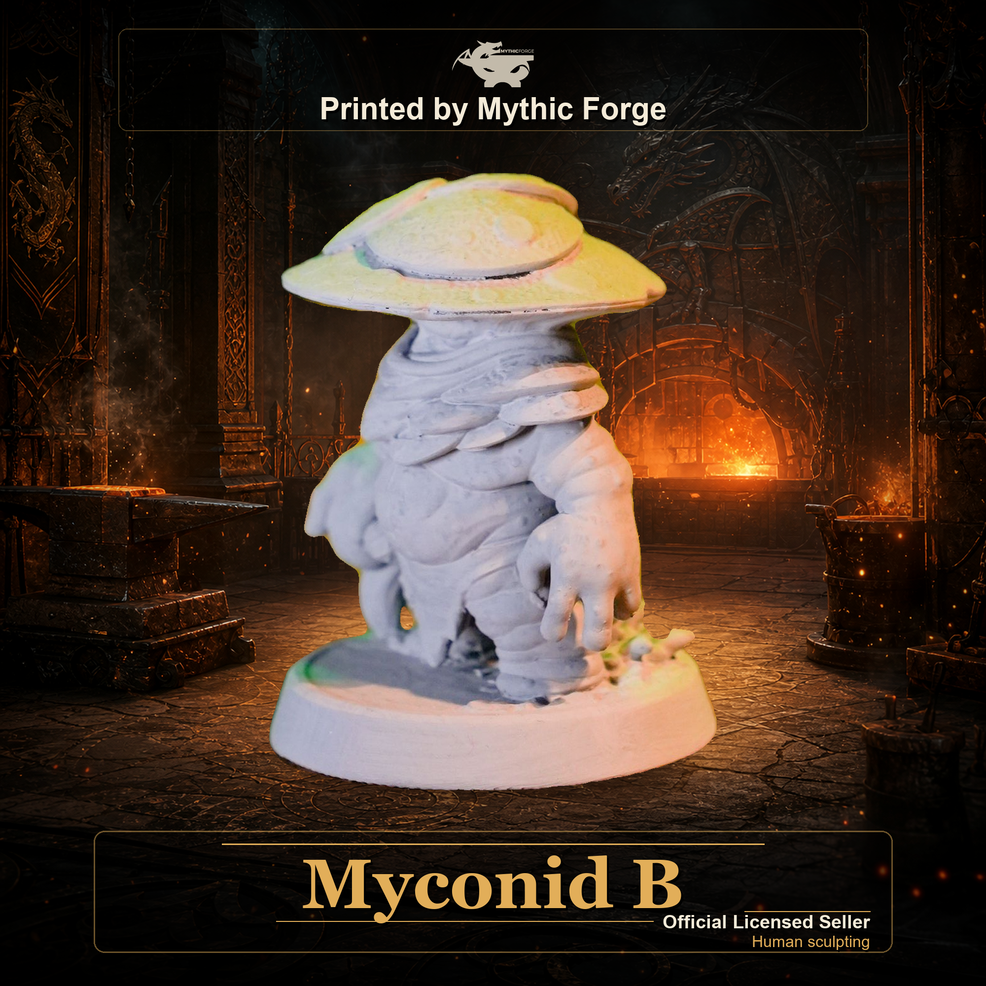 Myconid B printed by Mythic Forge