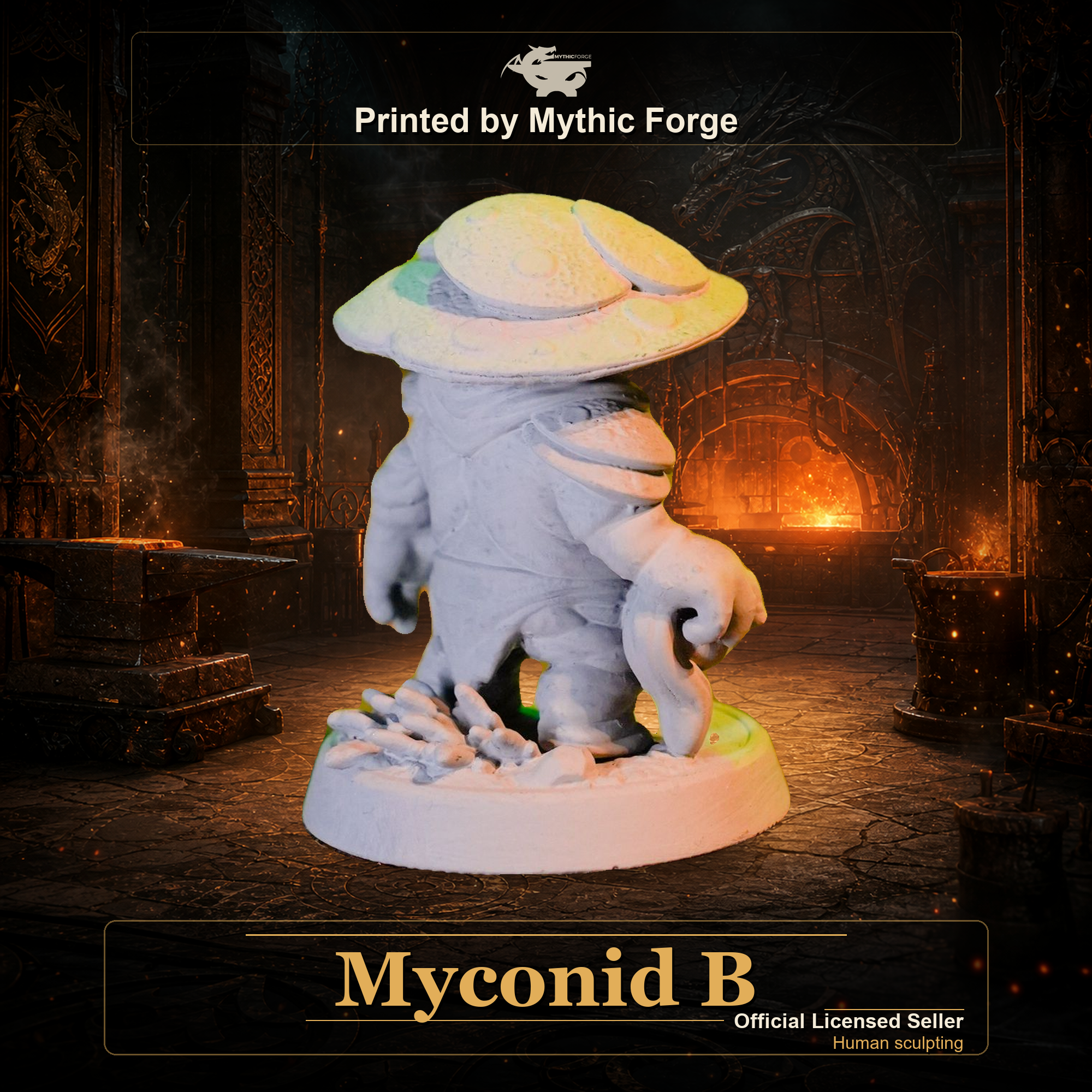Myconid B printed by Mythic Forge
